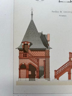 La Brique Architectural Print – Bureau & Gatehouse by Edouard Lewicki, c.1900