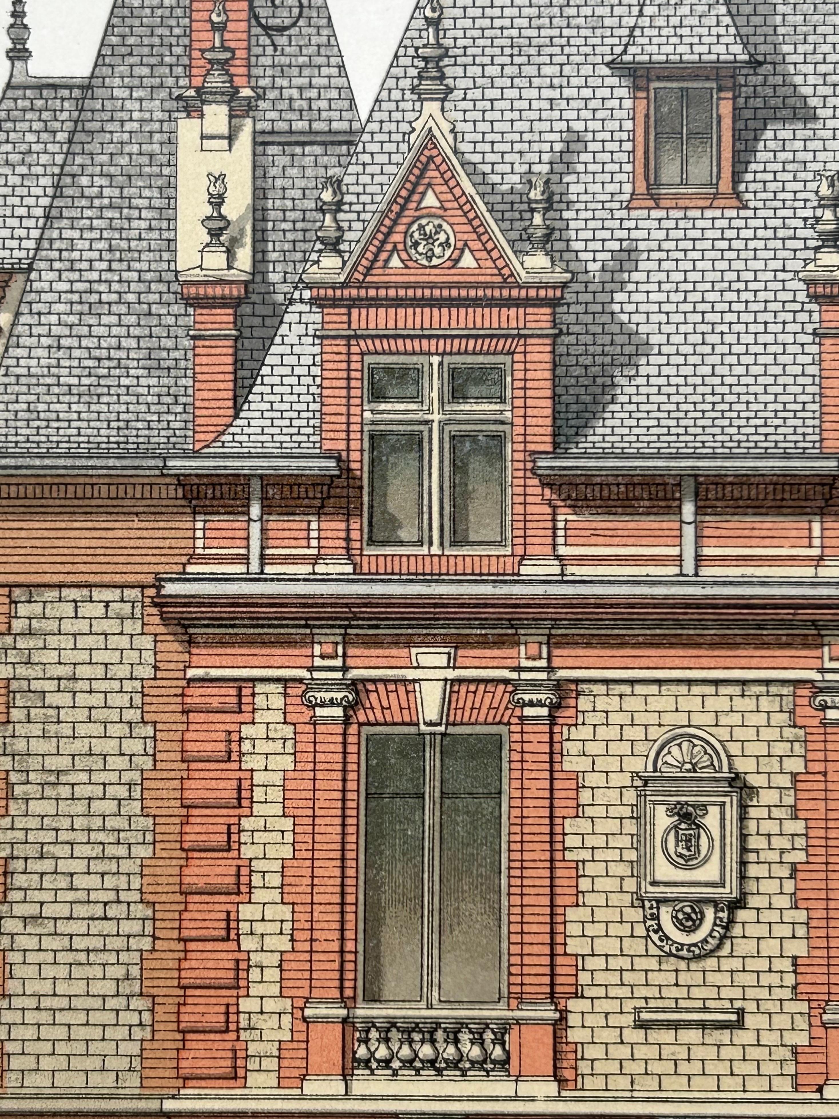 20th Century Villa Salamandre – French Architectural Print from La Brique, Baumier, c.1900 For Sale