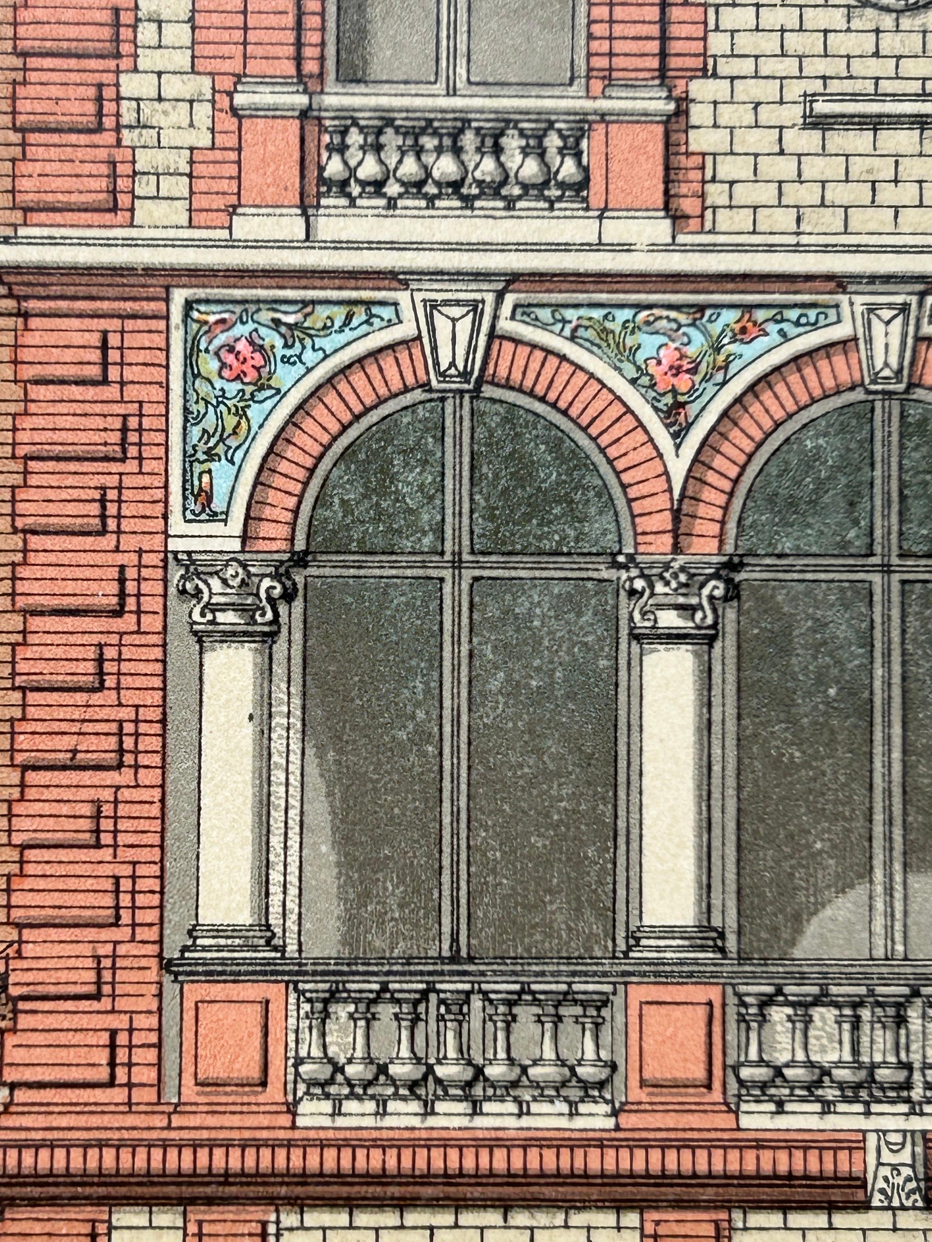 Villa Salamandre – French Architectural Print from La Brique, Baumier, c.1900 For Sale 1