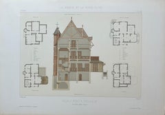 Villa at Pont-à-Mousson – French Architectural Lithograph from La Brique, c.1900