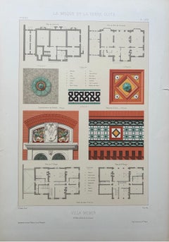 Architectural Print of Villa Weber in France - Chabat, c.1900