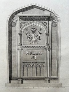 Denkmal von König Edward IV. - Antiker Stich, St. George's Chapel, 1790