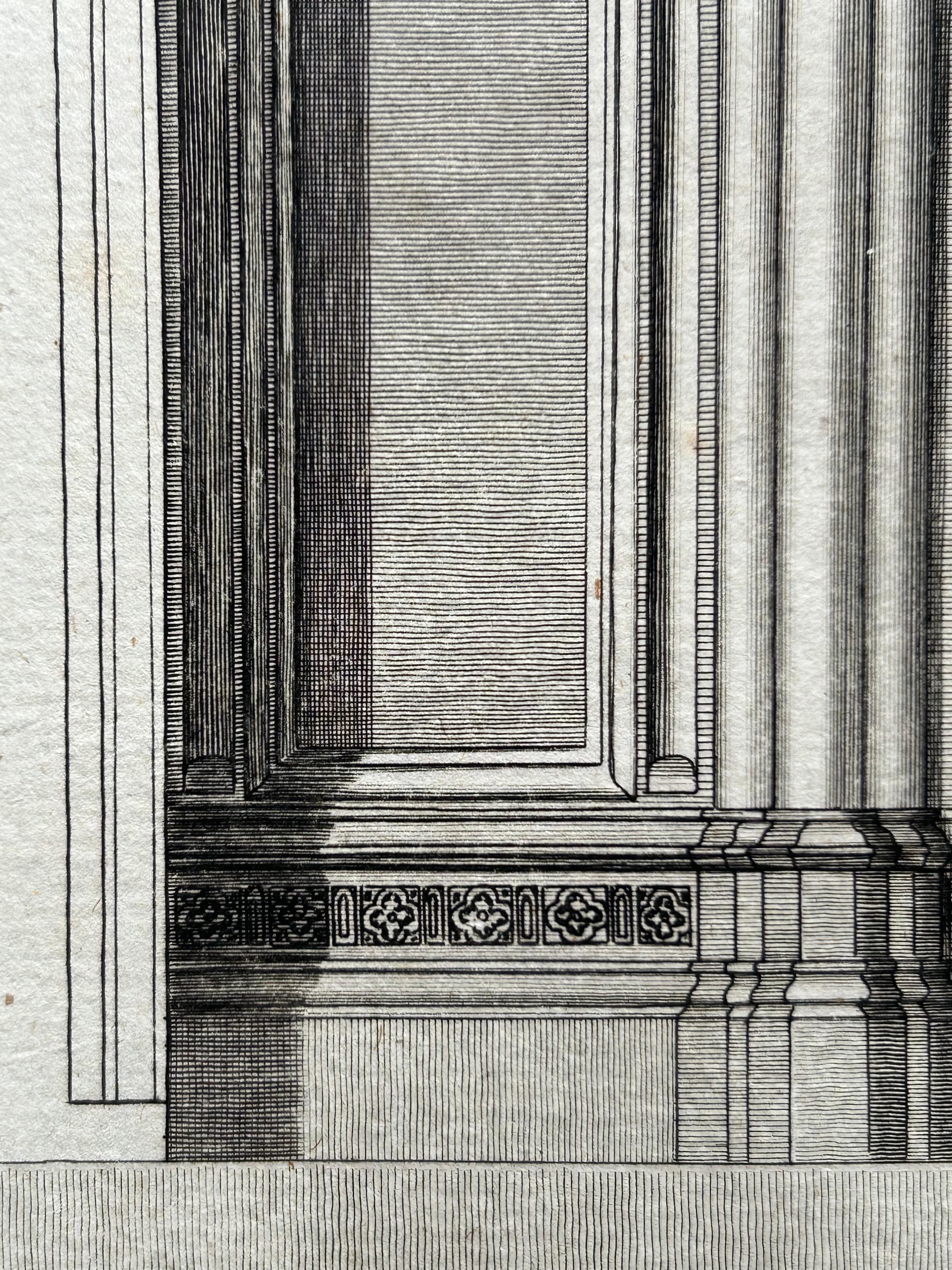 Monument of King Edward IV – Antique Engraving, St George’s Chapel, 1790 In Good Condition For Sale In Langweer, NL
