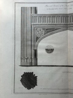 Rood Loft St George’s Chapel Windsor – Antique Architectural Engraving, 1789