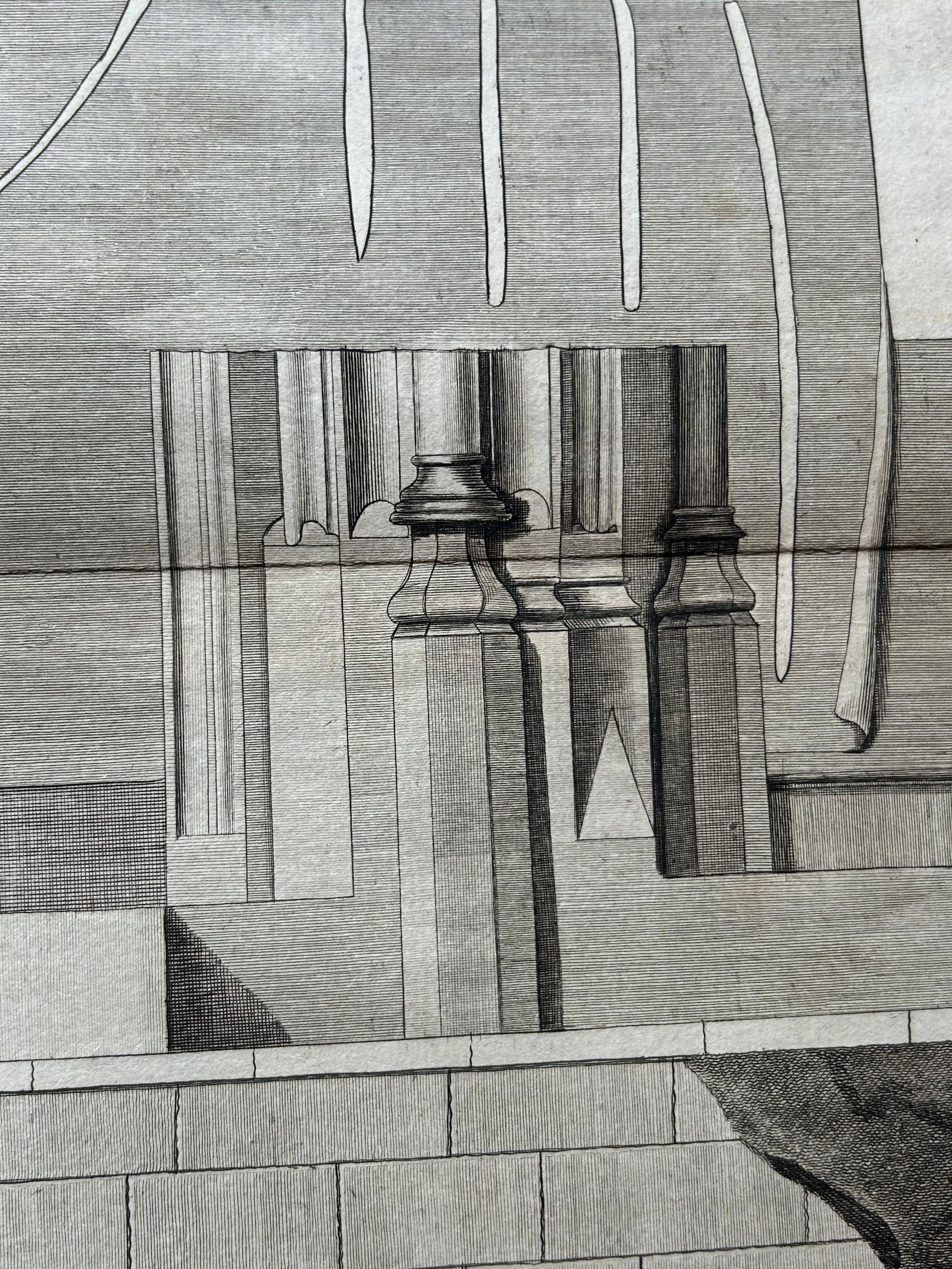 Tomb of King Edward IV – Engraving of Vault & Effigy, St George’s Chapel, 1790 In Good Condition For Sale In Langweer, NL