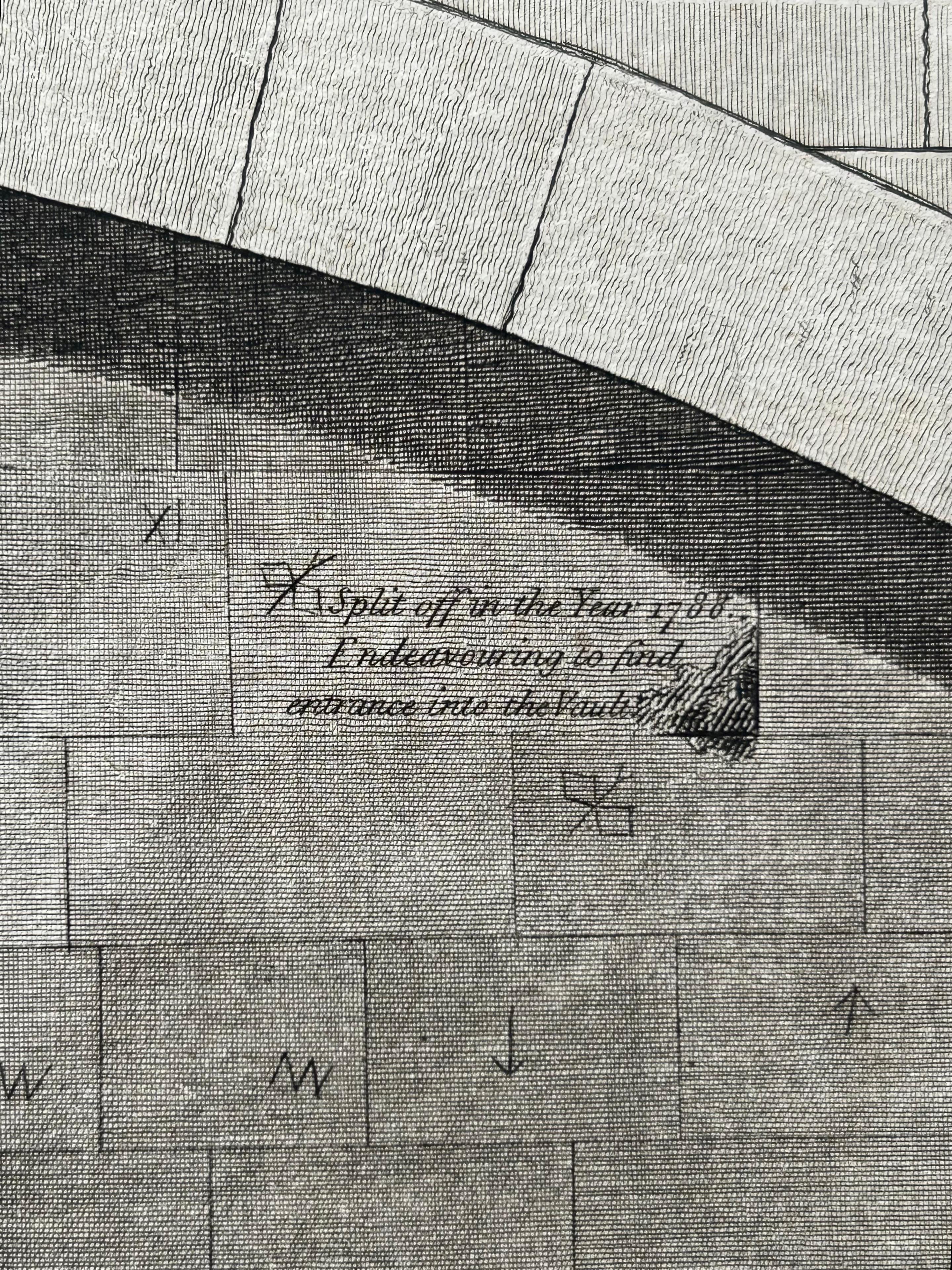 Paper Tomb of King Edward IV – Engraving of Vault & Effigy, St George’s Chapel, 1790 For Sale