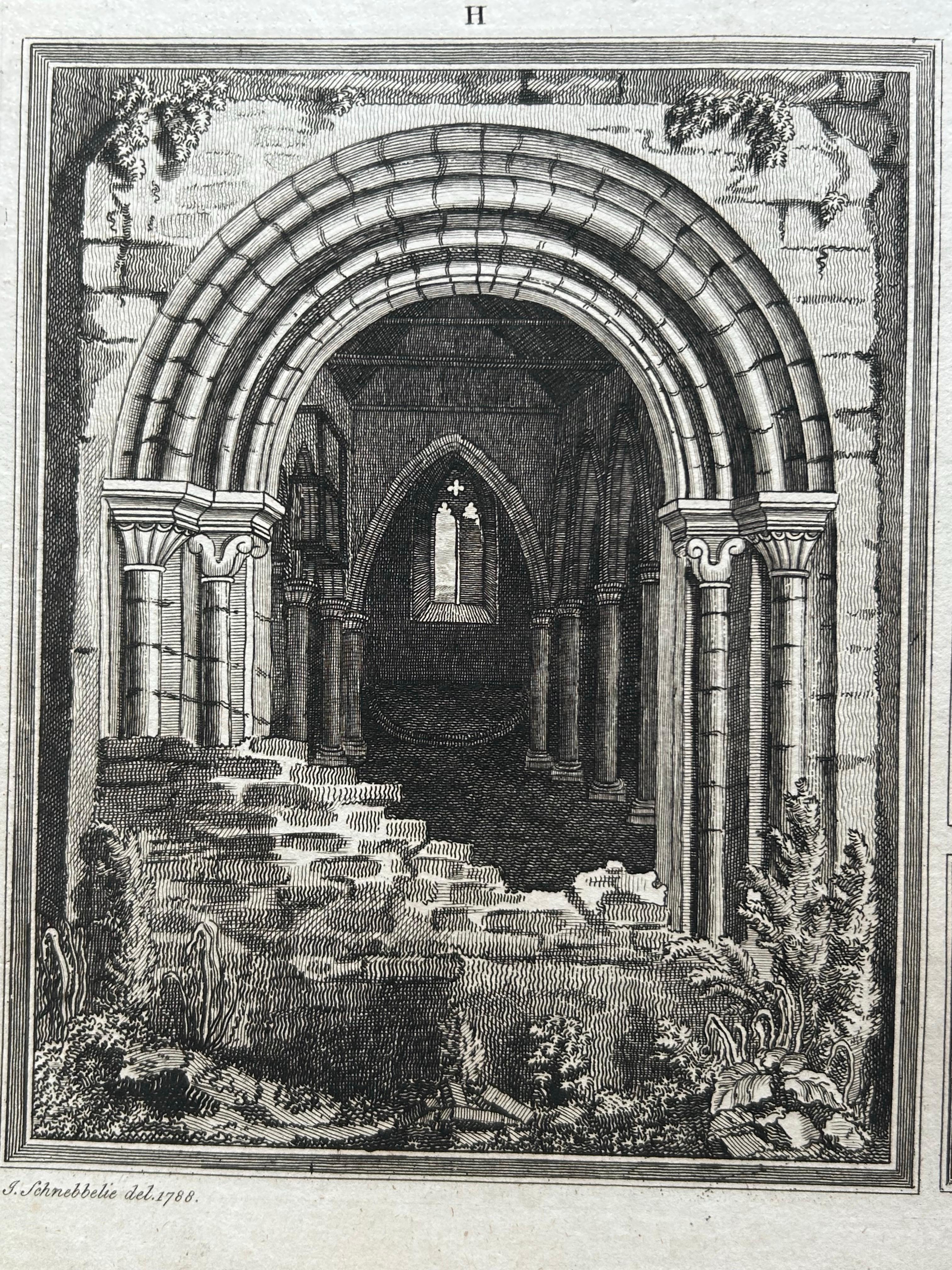 Magdalen Chapel near Winchester – Engraving of Medieval Hospital Site, 1790 For Sale 1