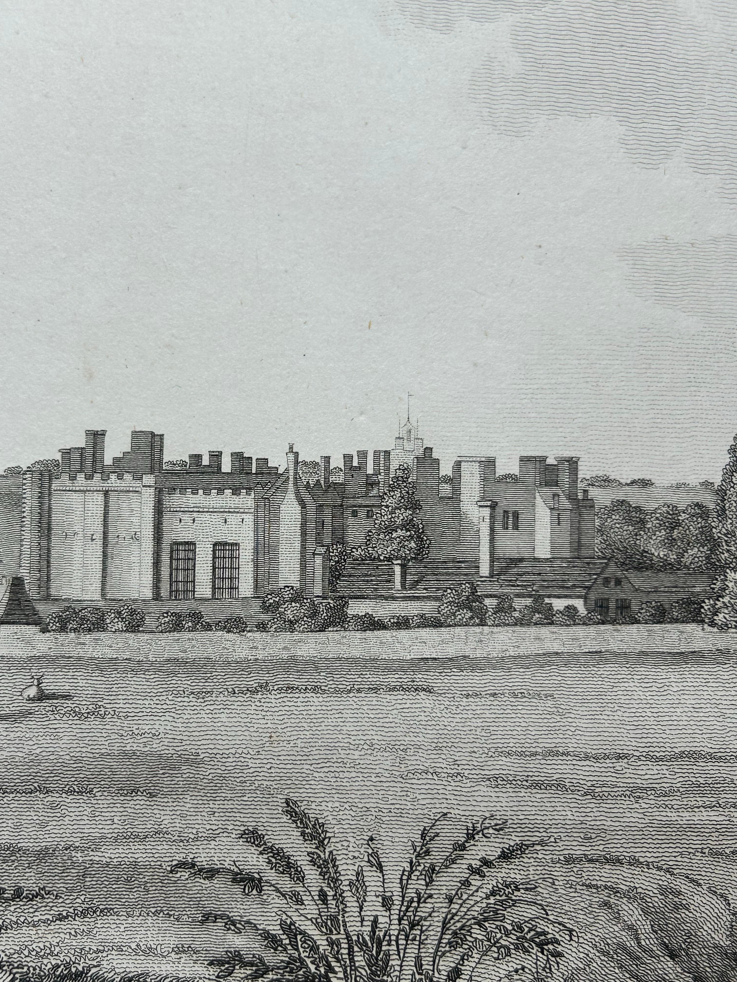 18th Century and Earlier Views of Cowdray House – Engraving of South & North Aspects, Sussex, 1796 For Sale