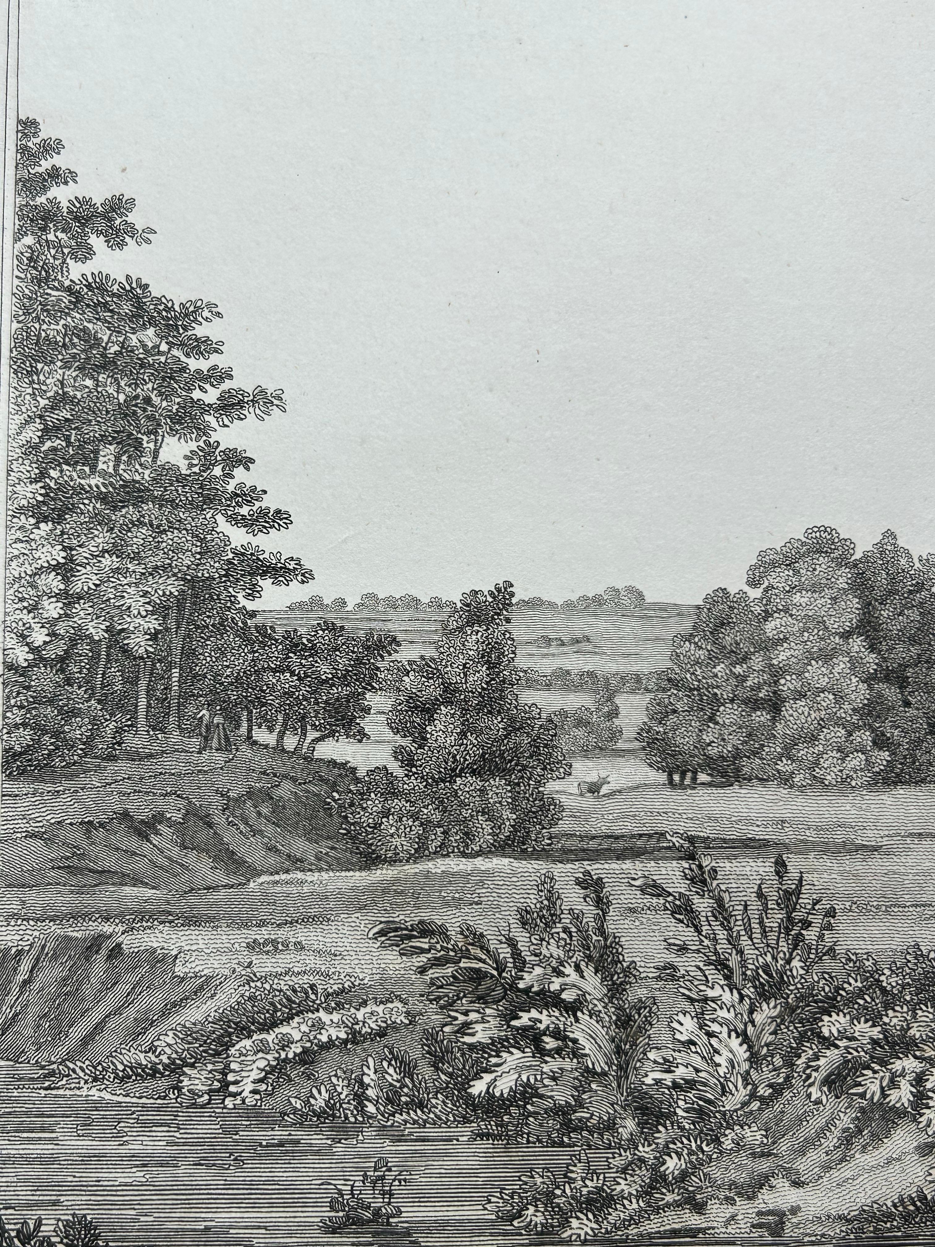 Paper Views of Cowdray House – Engraving of South & North Aspects, Sussex, 1796 For Sale