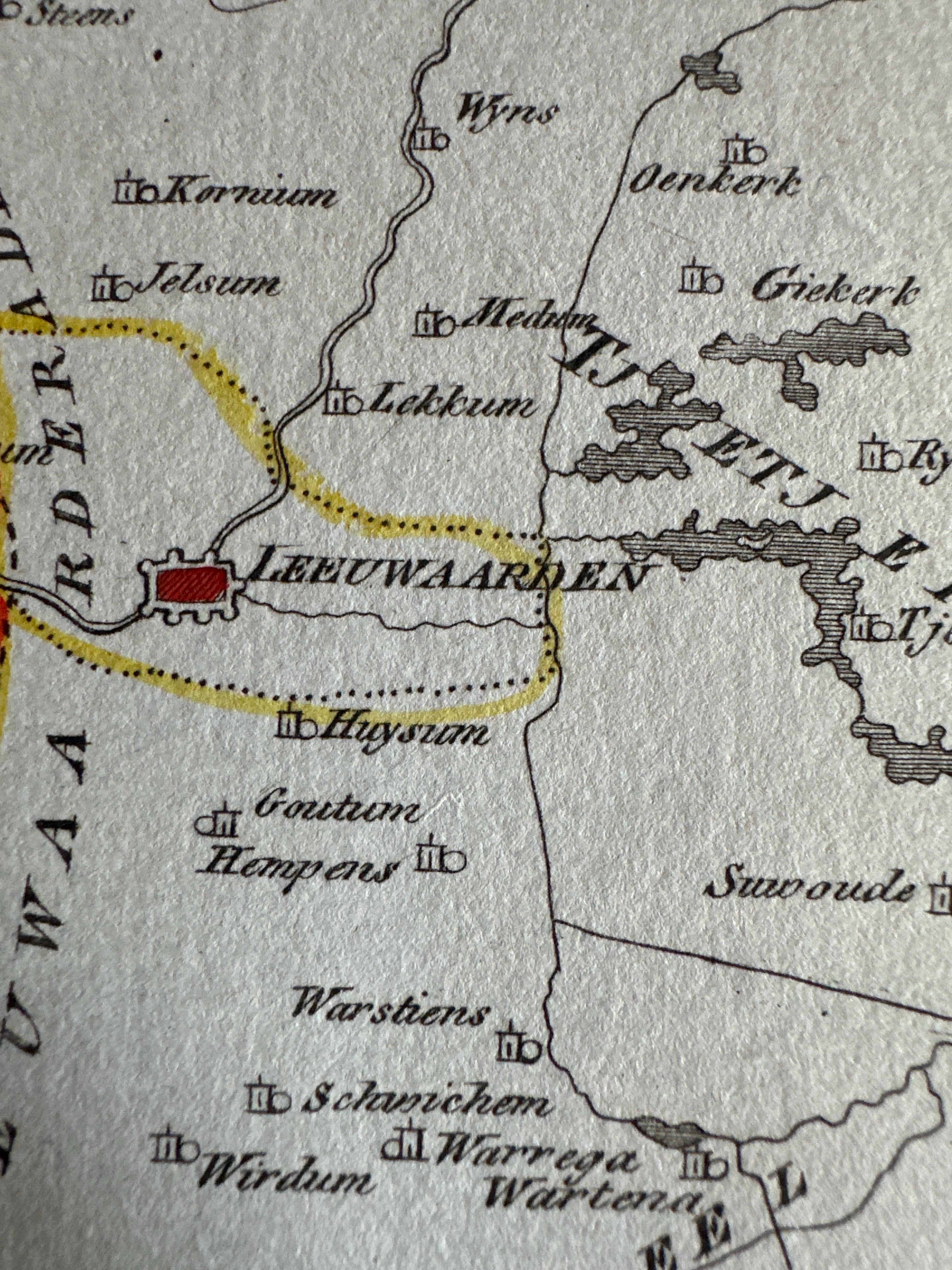 18th Century and Earlier Antique Map of Oostergo, Friesland, by Von Reilly, 1791 For Sale