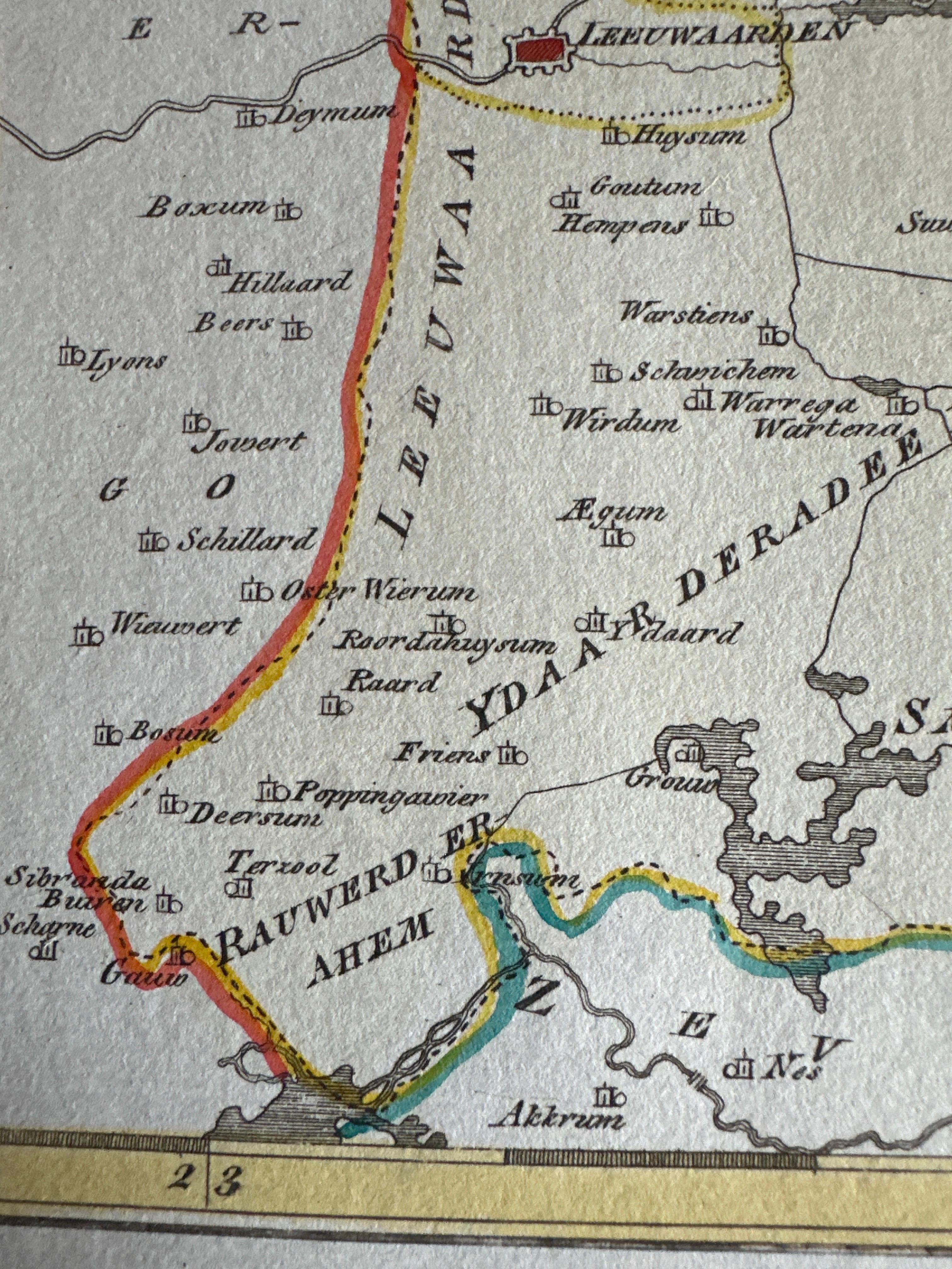 Antique Map of Oostergo, Friesland, by Von Reilly, 1791 For Sale 2