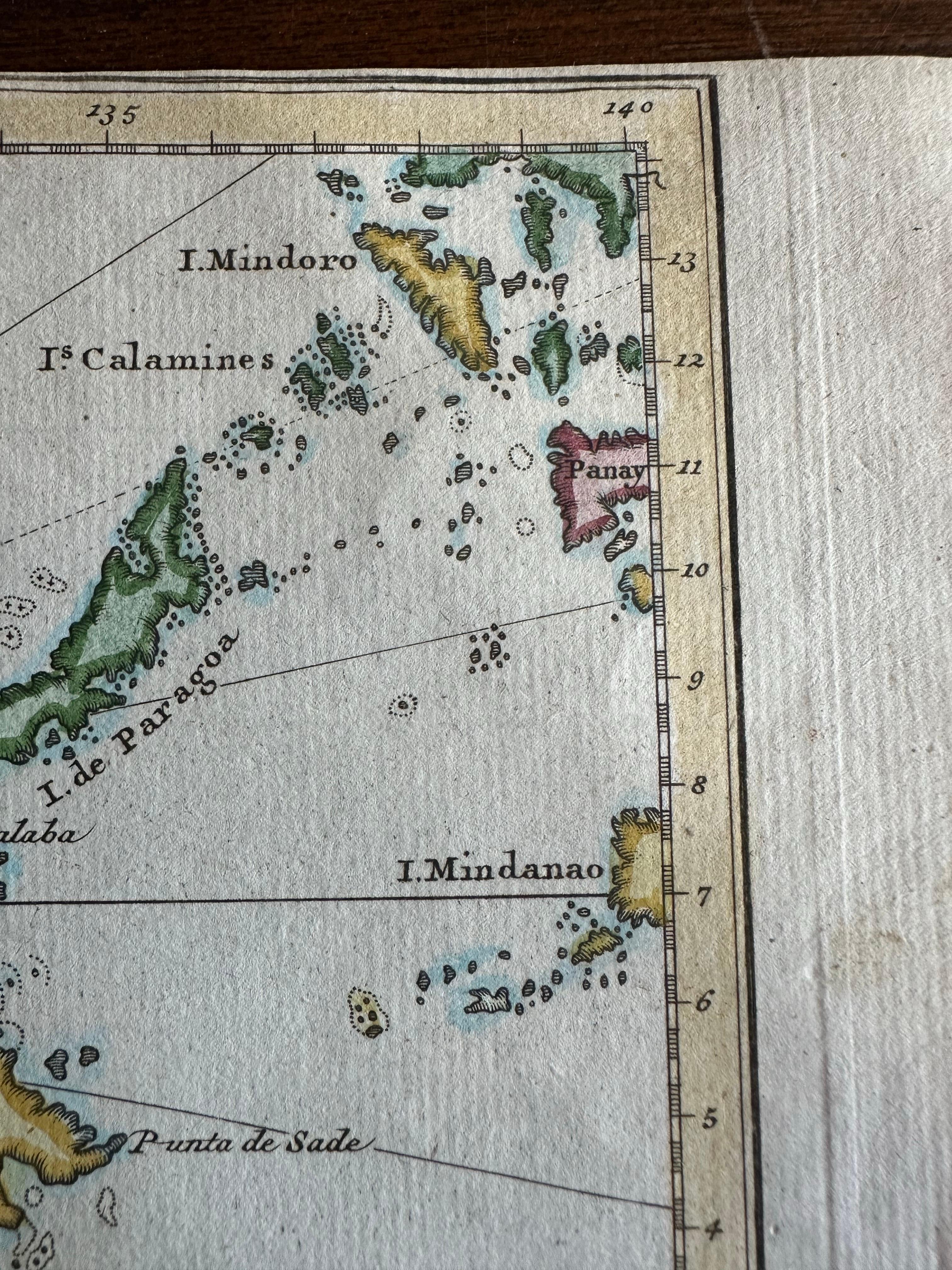 Original Map of the East Indies Including Sumatra, Java, Borneo & Malaysia, 1755 In Good Condition For Sale In Langweer, NL