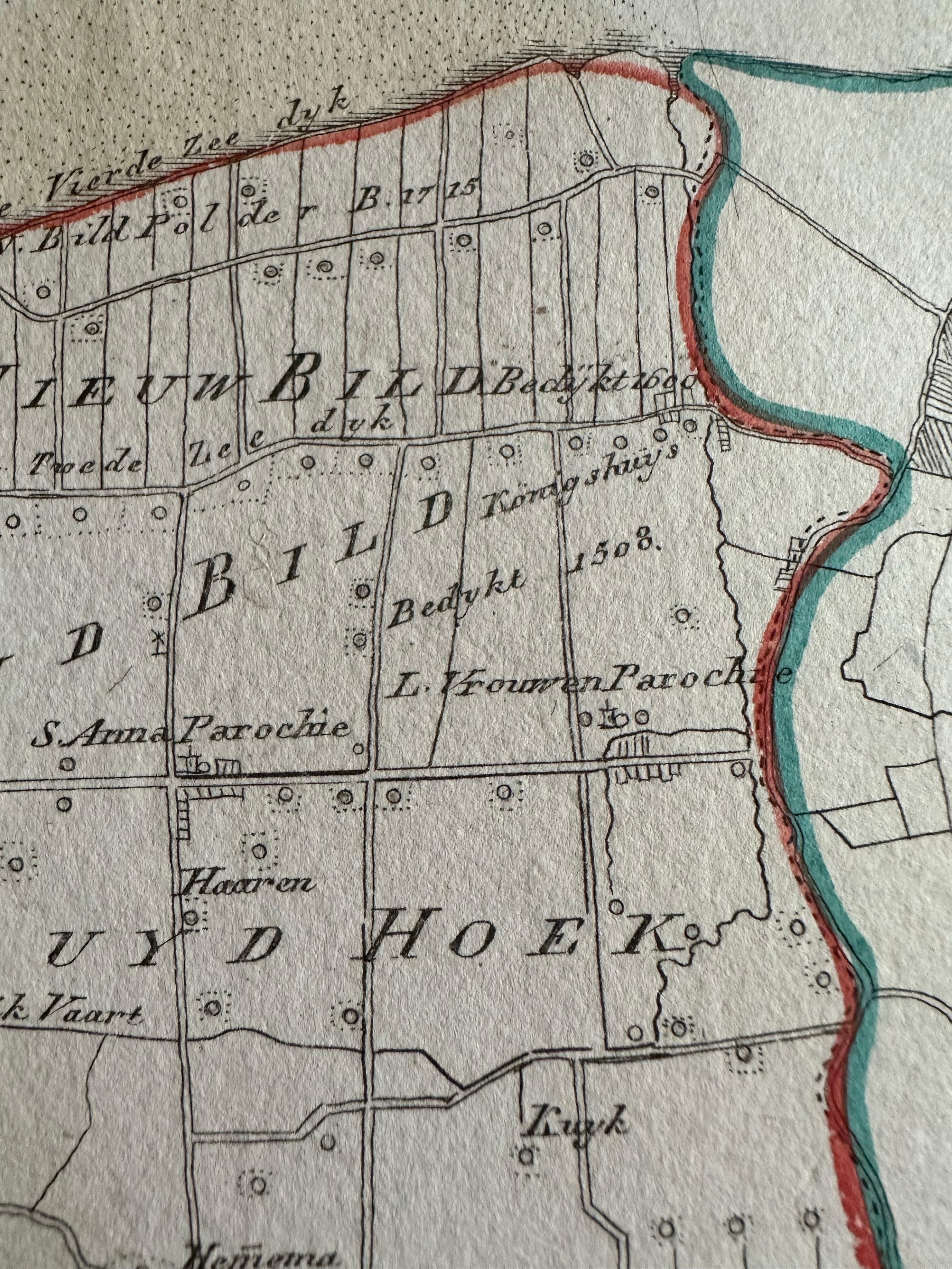 Fino al XVIII secolo Carta geografica antica della regione di Franeker e Harlingen di Von Reilly, 1791 in vendita