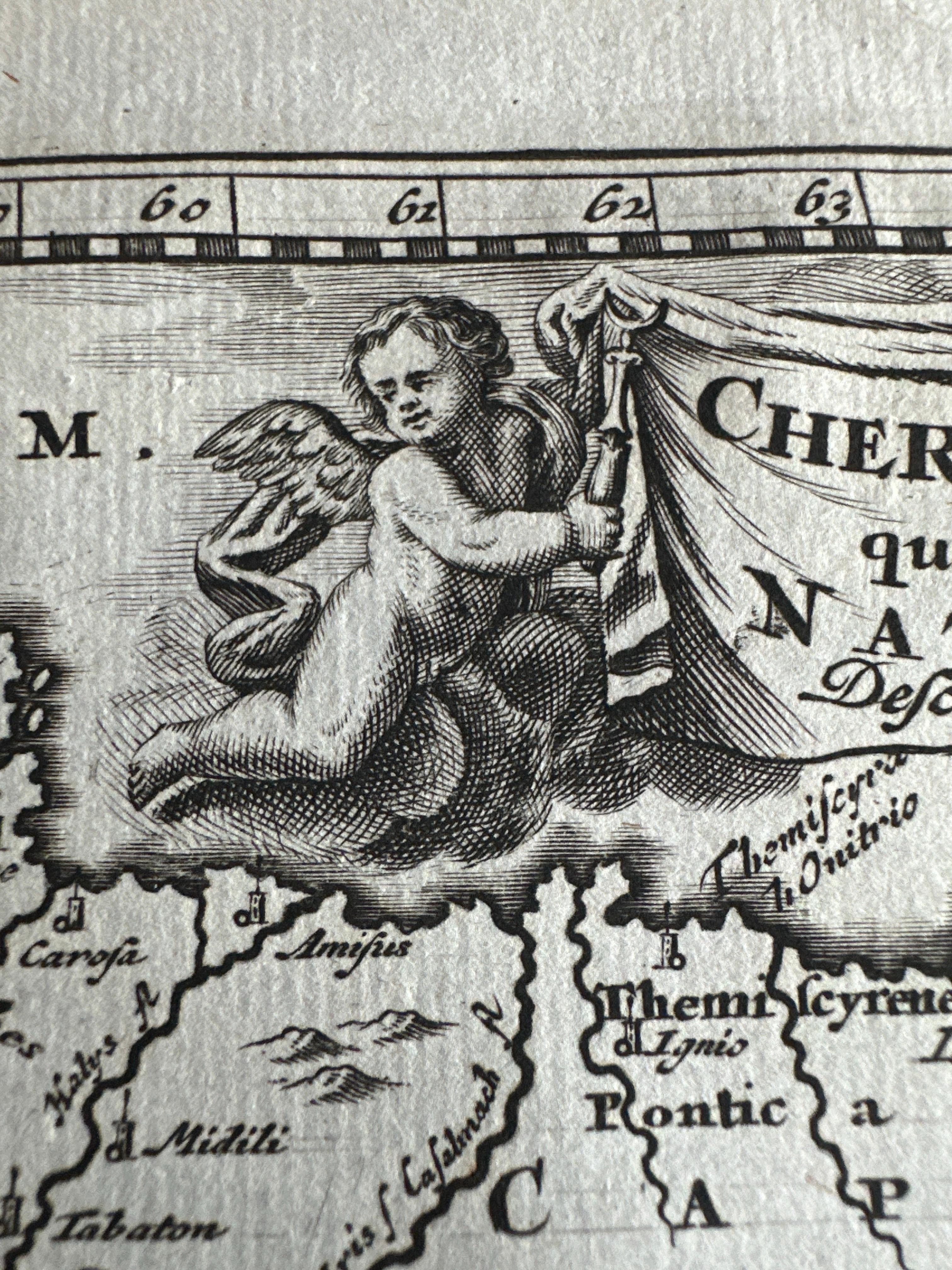 Mapa antiguo de Asia Menor, incluida una parte del archipiélago griego y Chipre siglo XVIII en venta