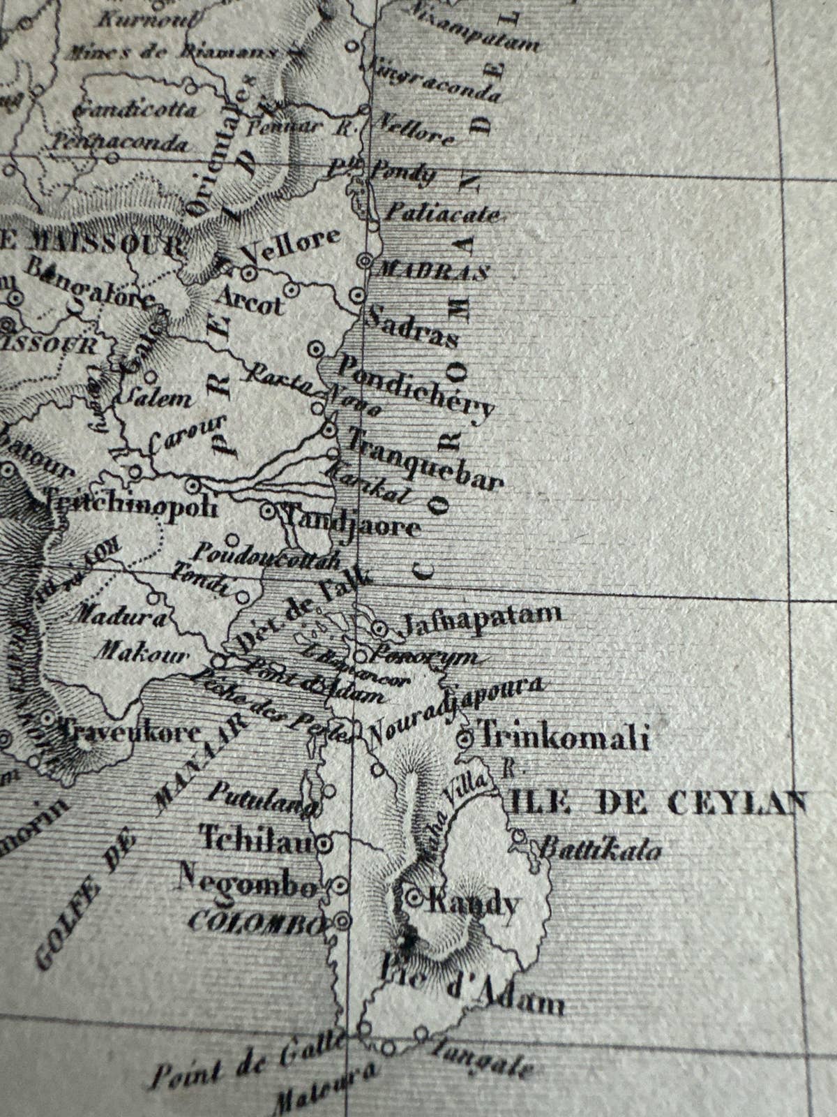 Antique Map of India and Southeast Asia by Balbi '1847'