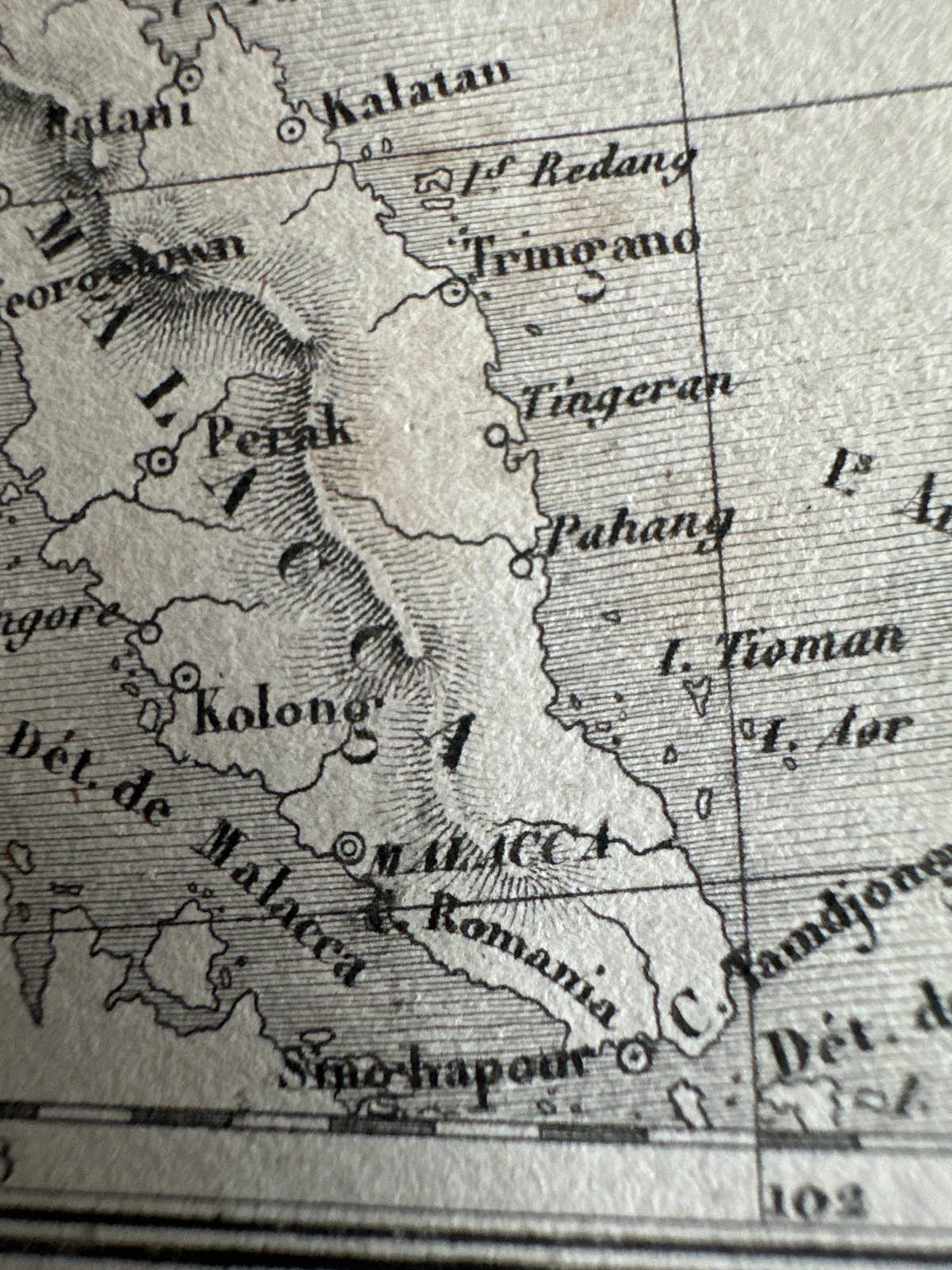 Antique Map of India and Southeast Asia by Balbi '1847'