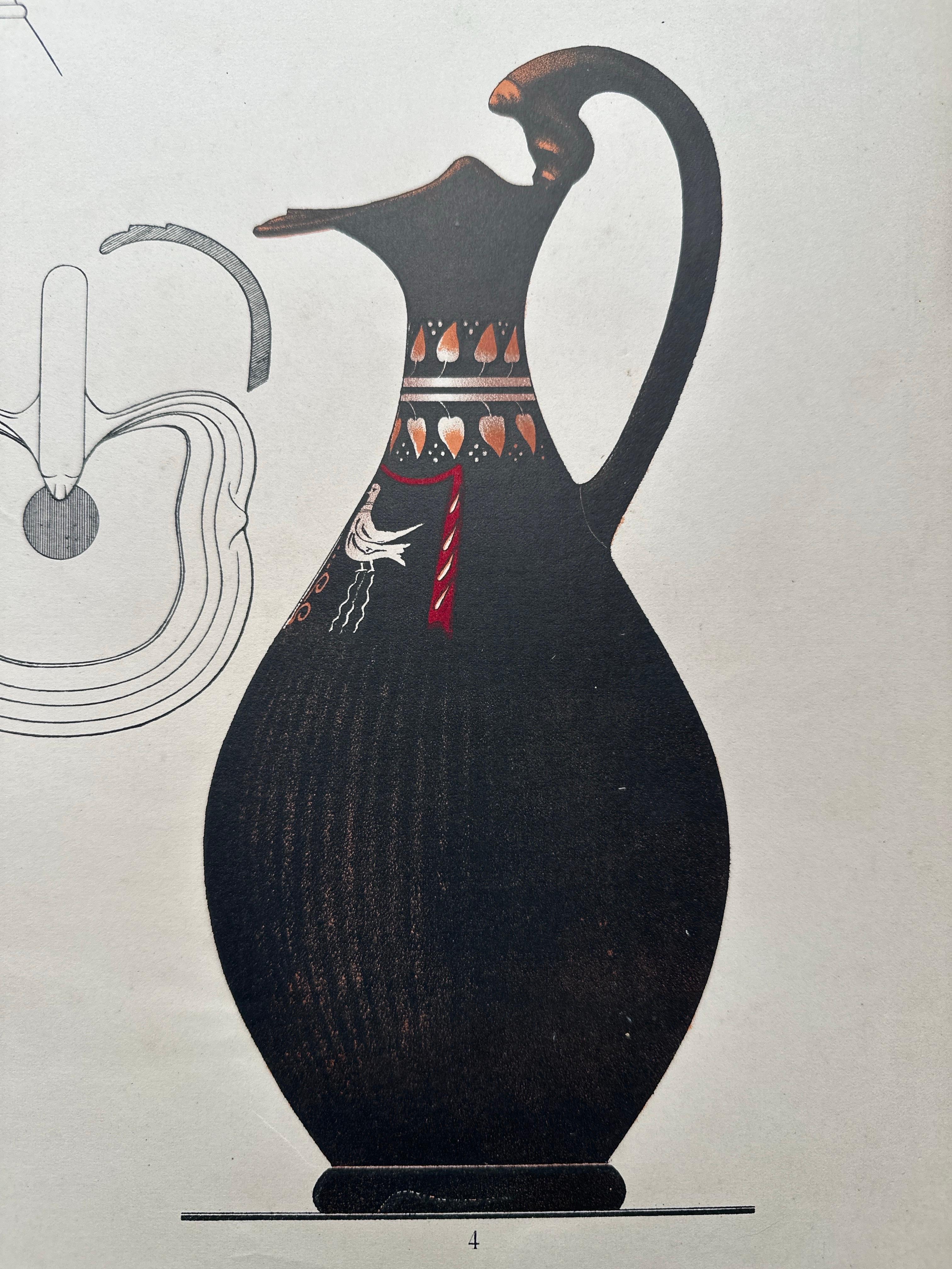 Antiker Druck griechischer Keramik „Kannen“ von Genick '1883' im Angebot 1