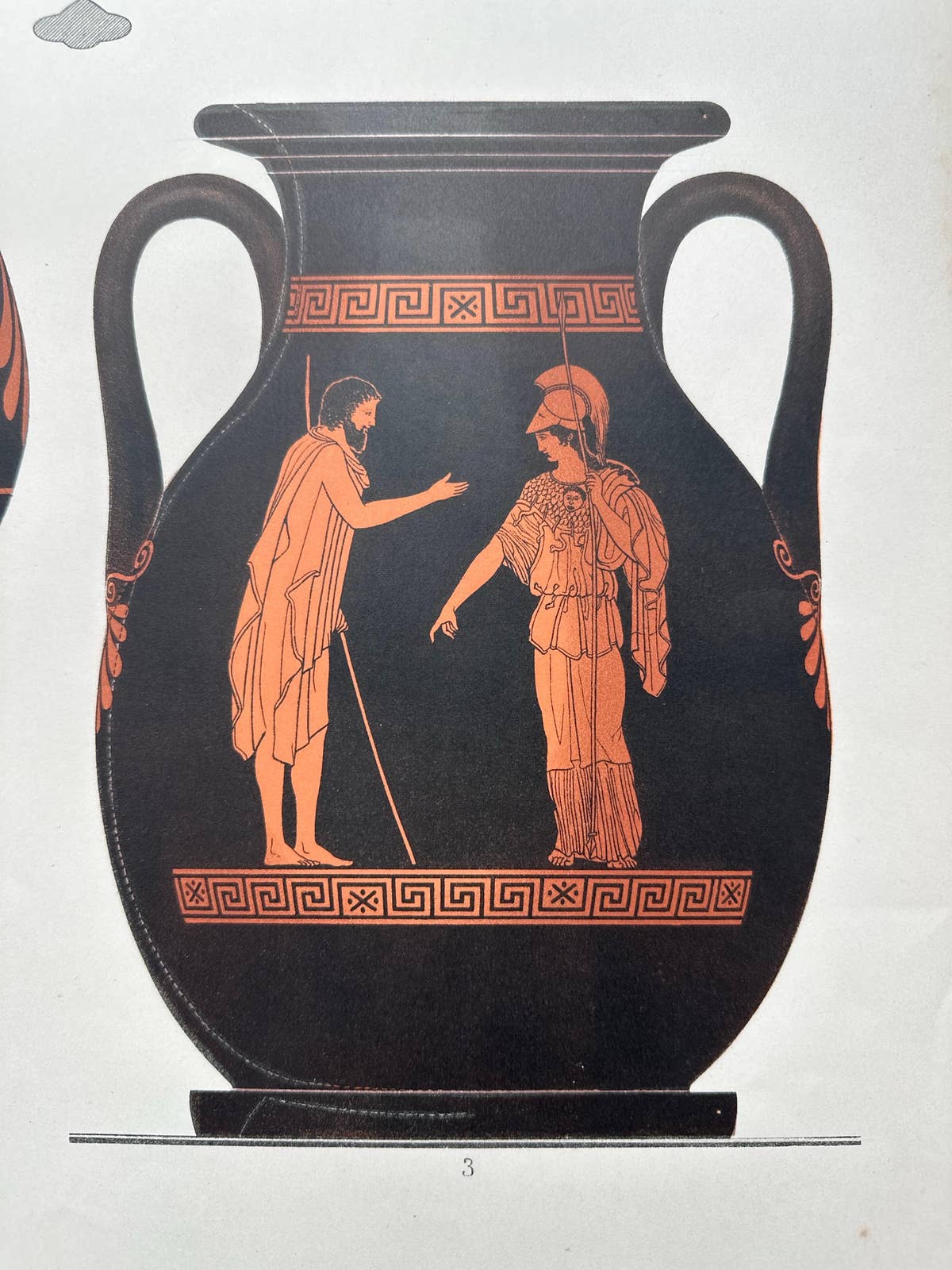 Antique Print of Greek Ceramics 'Kühlgefäss/Amphoren' by Genick, 1883