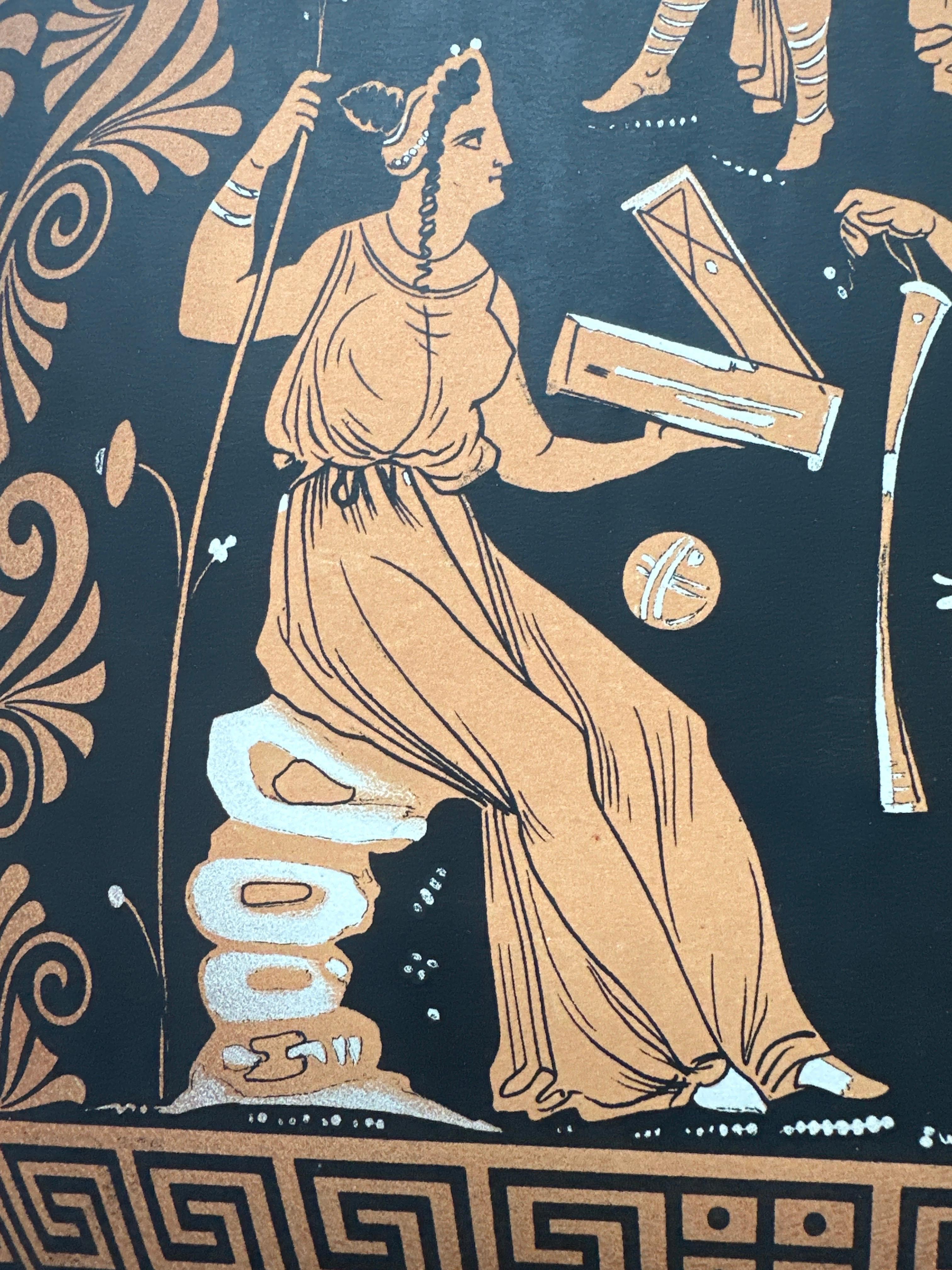 Gravure ancienne de céramiques grecques 'Amphora' par Genick, '1883'. en vente 1