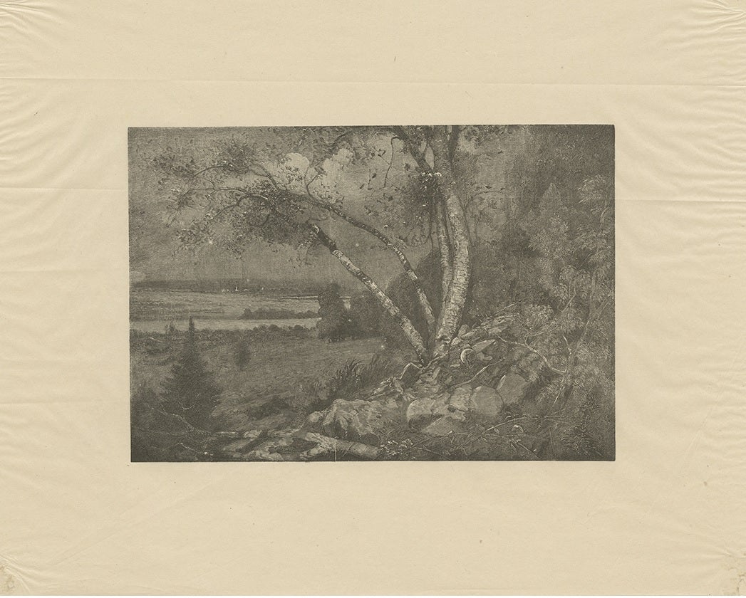 Antique Print of a Landscape Made after E. Kingsley, circa 1893