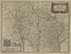 Antike Karte der französischen Provinz Quercy, ca. 1625