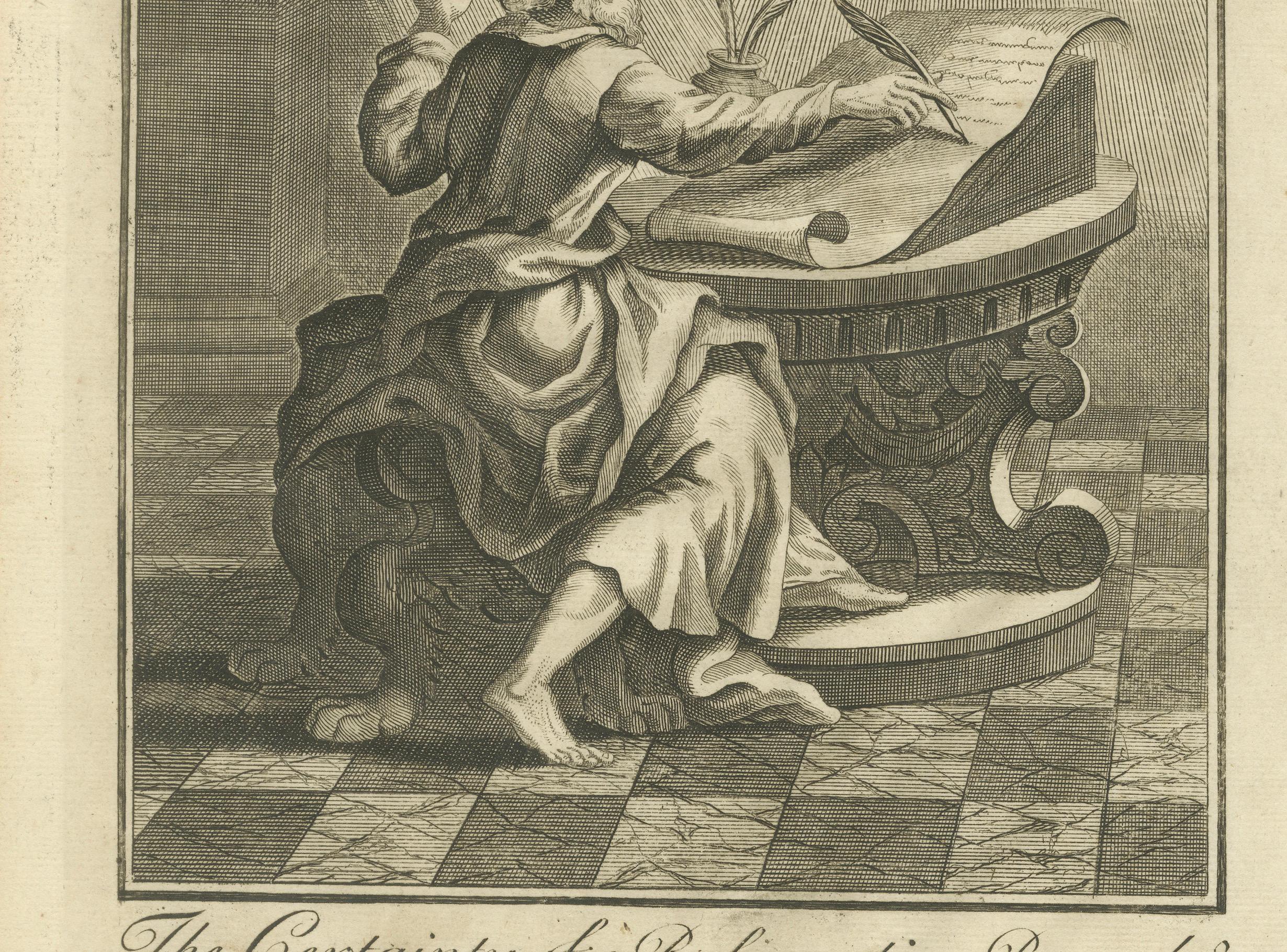 Gravé Paul aux Corinthiens - Résurrection prouvée, gravure ancienne c.1735 en vente