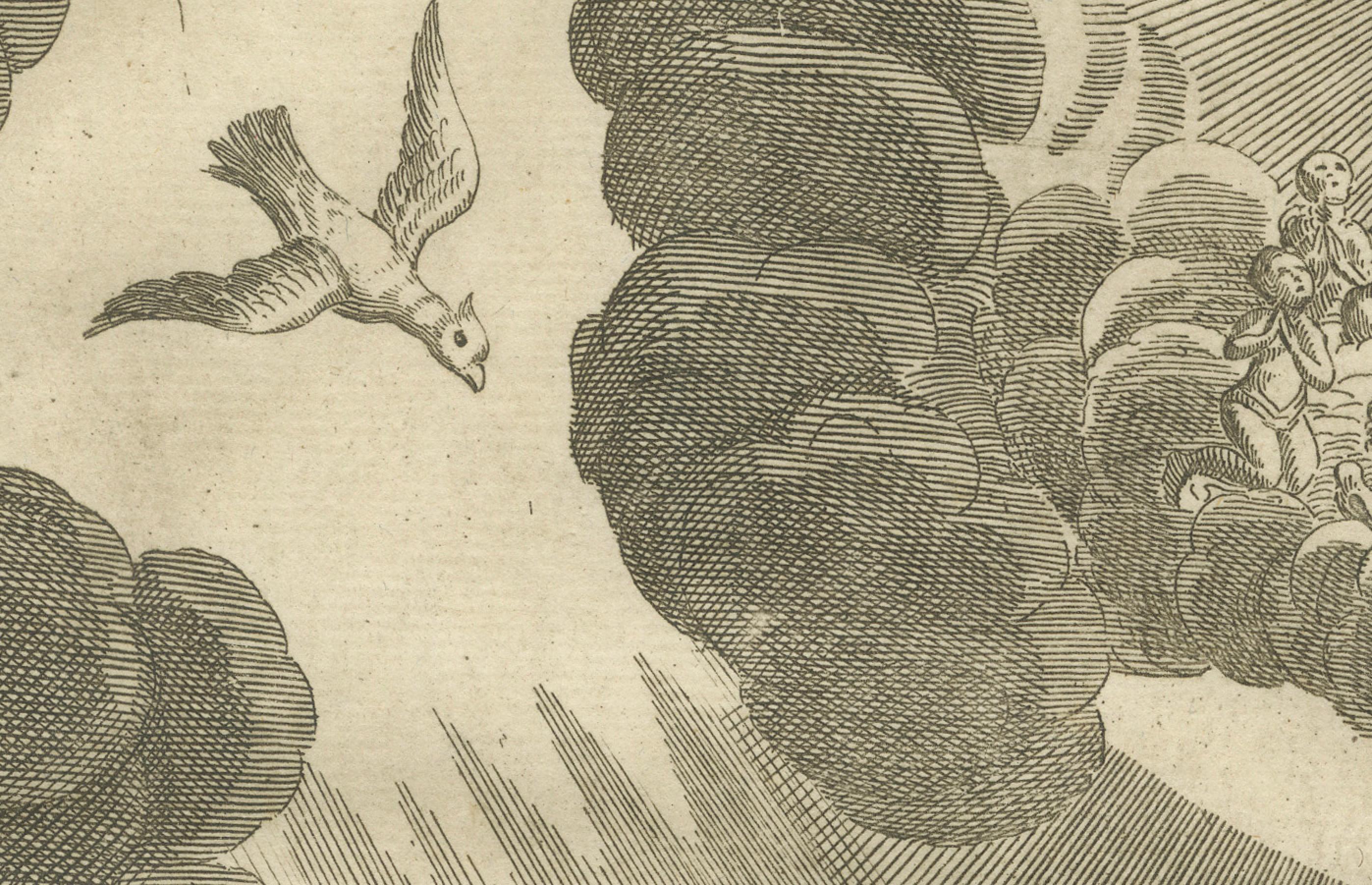 Paul aux Corinthiens - Résurrection prouvée, gravure ancienne c.1735 en vente 1