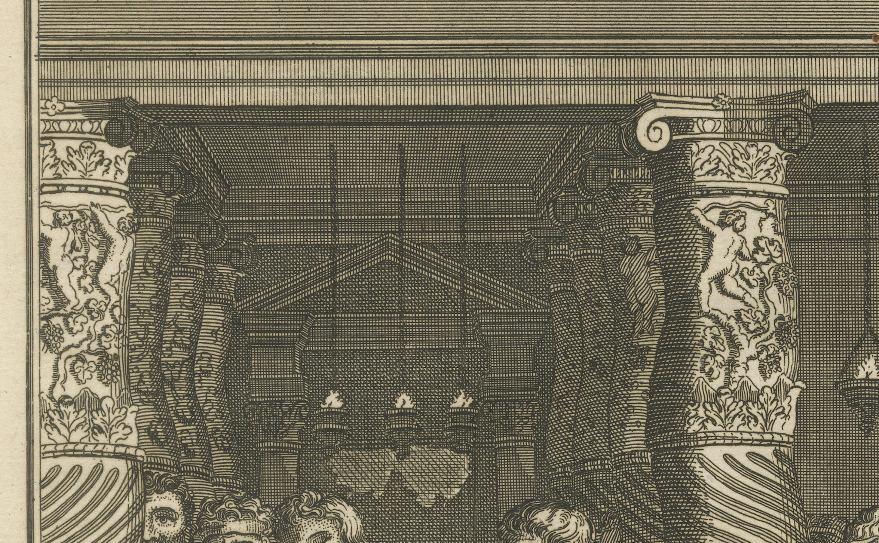 Milieu du XVIIIe siècle Pierre et John guérissent le boiteux - A.I C. Gravure c.1735 en vente