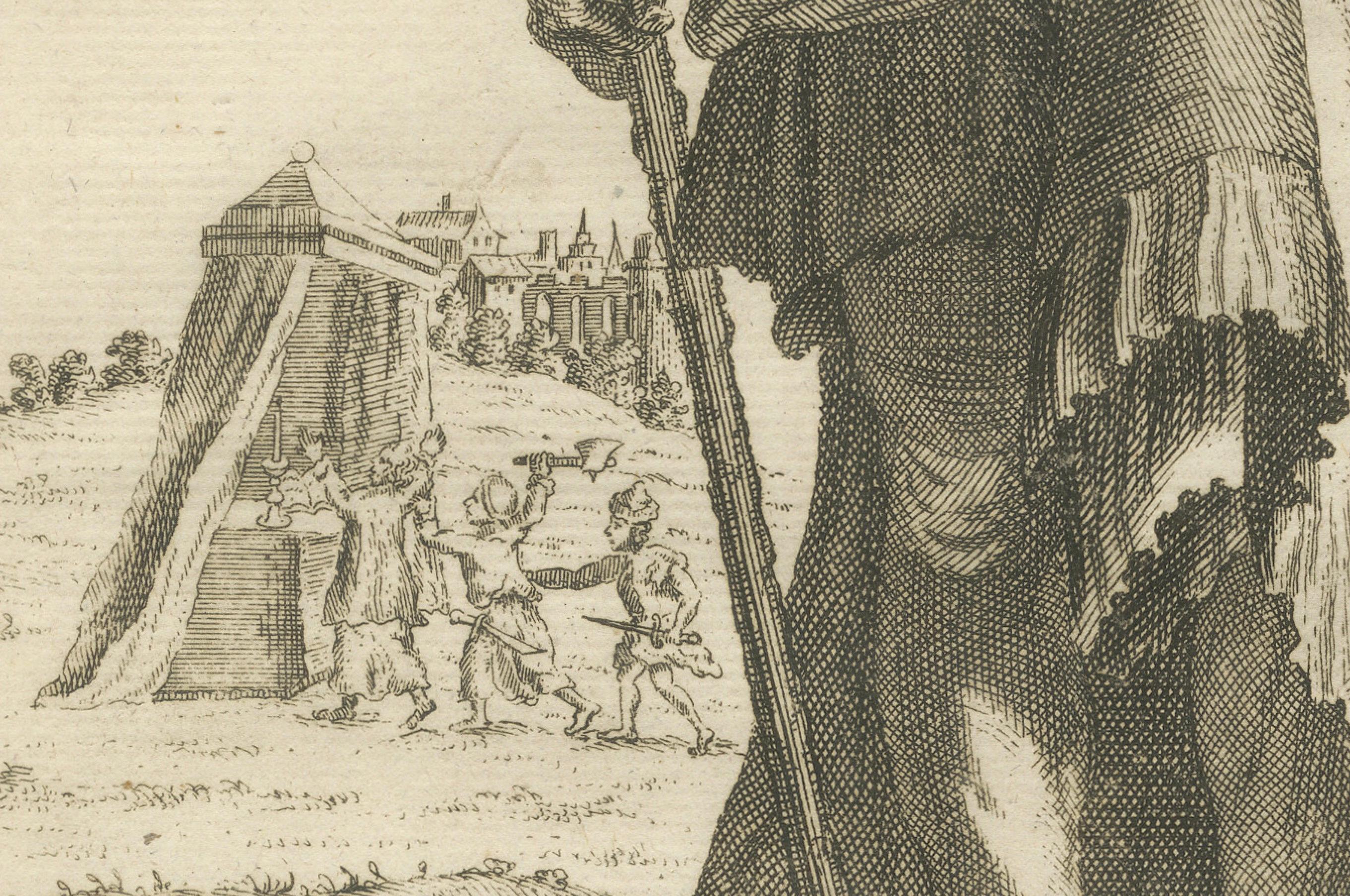 St. Matthias Apostle – Chosen in Acts I, Engraving c.1735 In Fair Condition For Sale In Langweer, NL