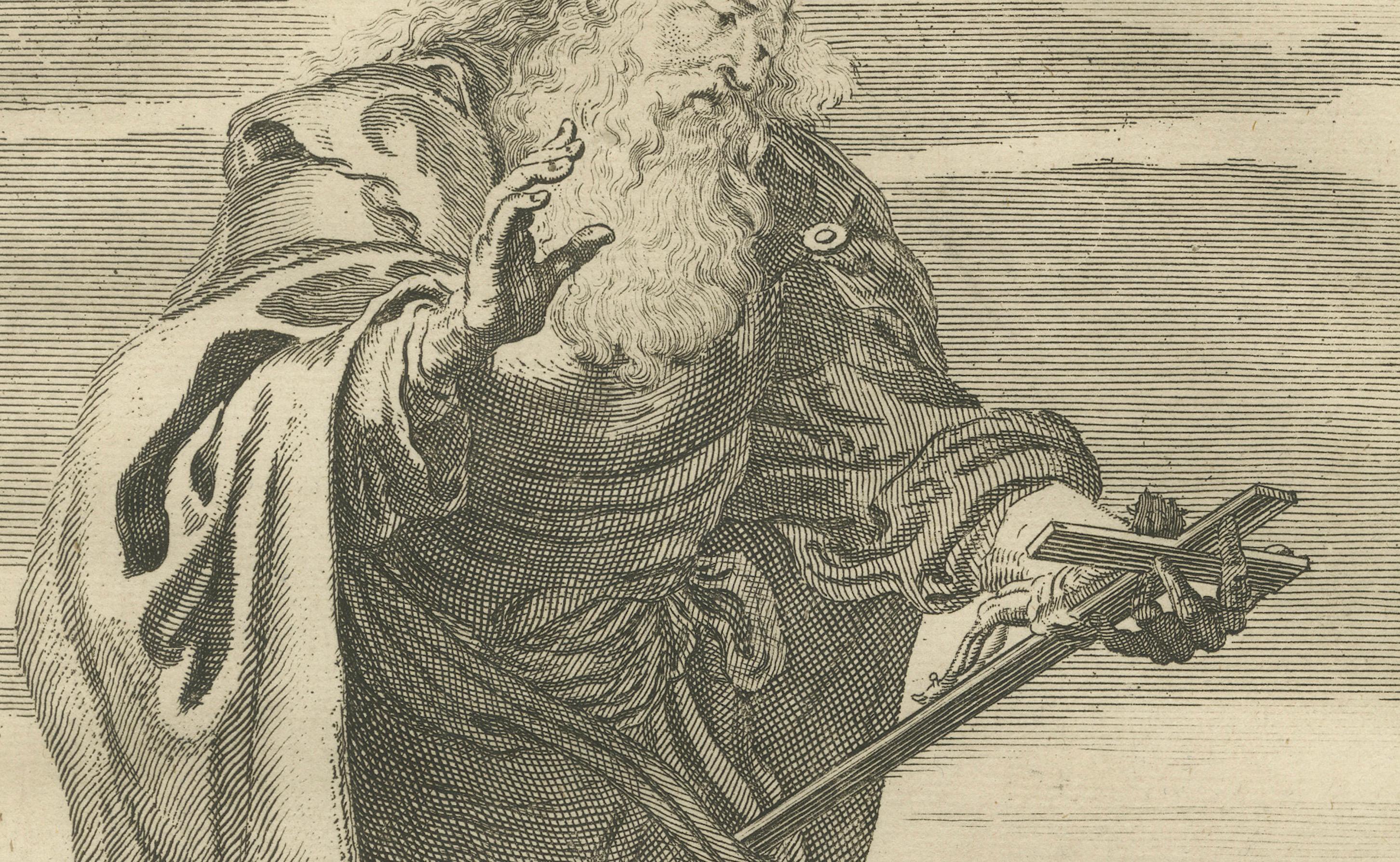 St. Philip Apostle Engraving – John I Calling of Philip c.1735 In Good Condition For Sale In Langweer, NL