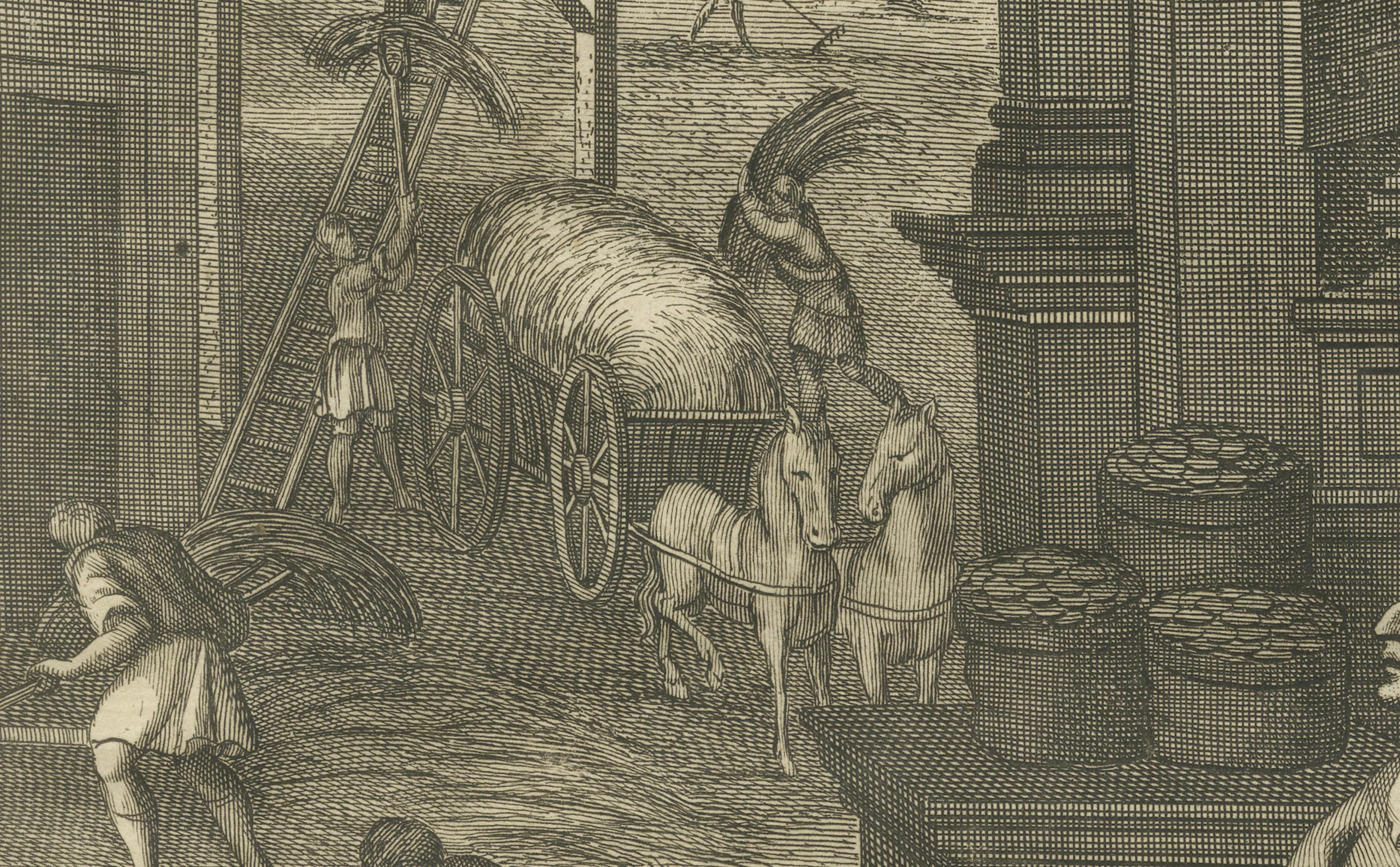 Gleichnis vom reichen Narren Kupferstich - Lukas XII Begehrlichkeit 1735 (Papier) im Angebot