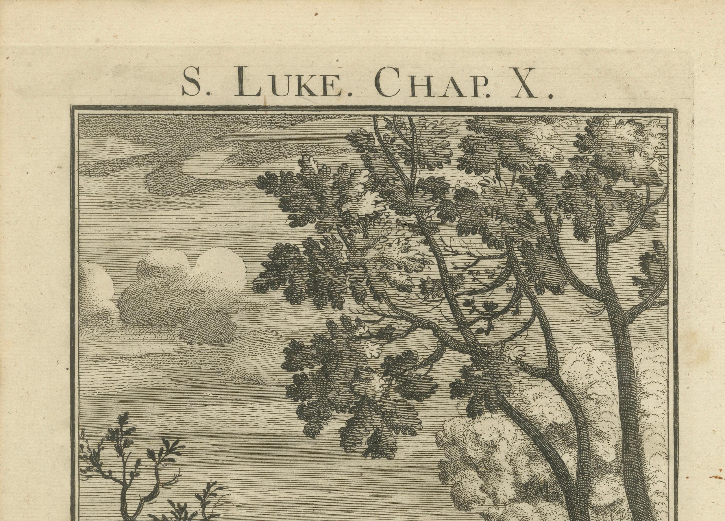 Stich des barmherzigen Samariters - Lukas X. hilft dem Verletzten 1735 (Englisch) im Angebot