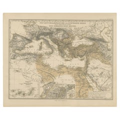 Mediterranean, Black Sea & Ottoman Empire Map 1853