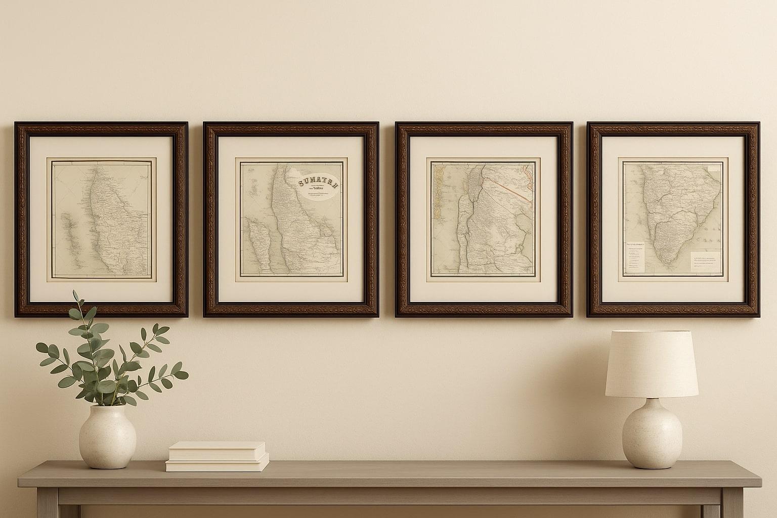 Impresionante juego de cuatro mapas de Sumatra de las Indias Orientales Holandesas, 1884 en venta 3