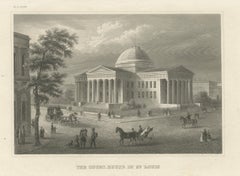 Antique View of the Old Courthouse in St. Louis Missouri, ca. 1850