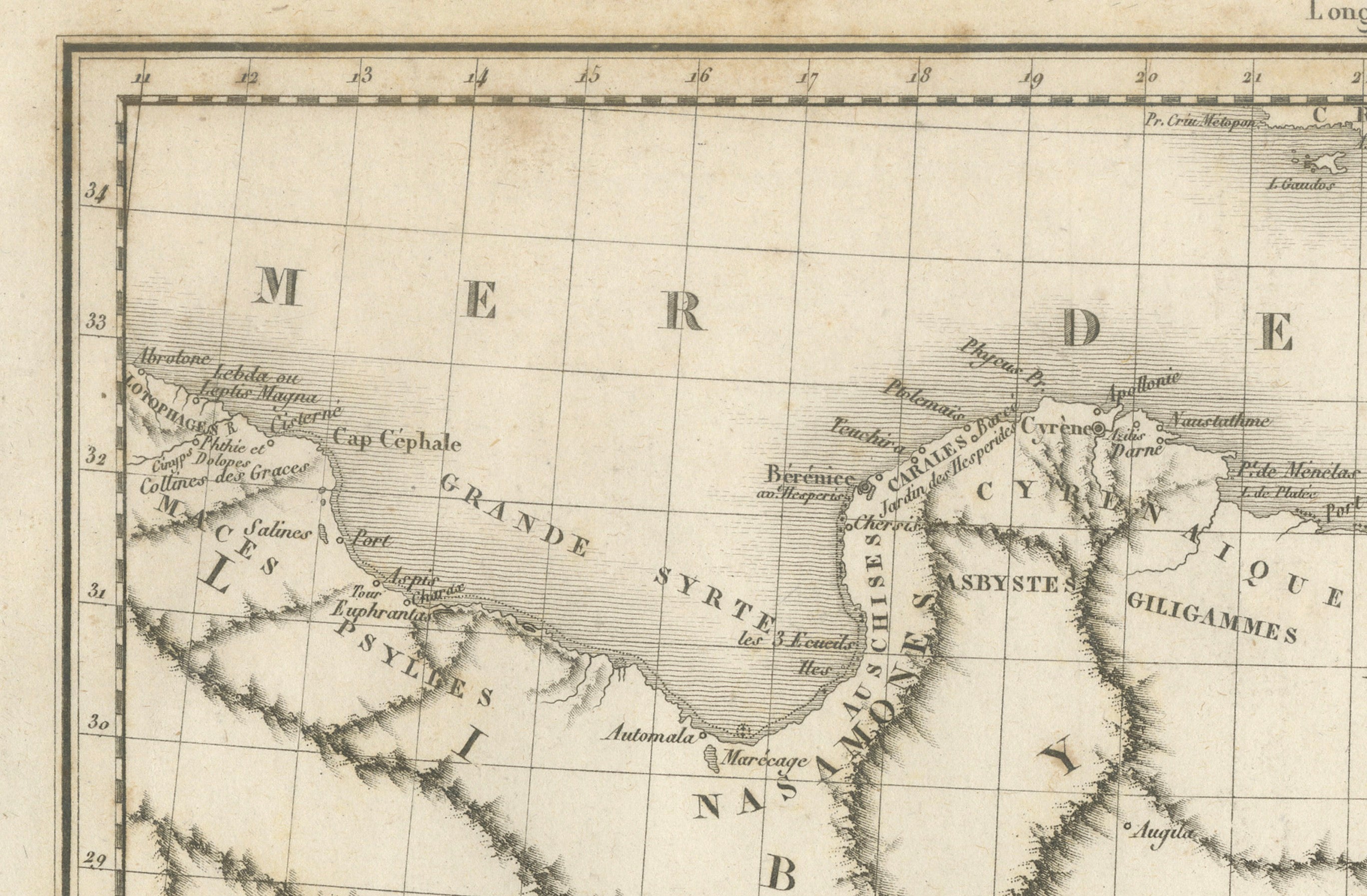 Antique Map of Ancient Egypt, Libya & Syria by Ambroise Tardieu, 1824
