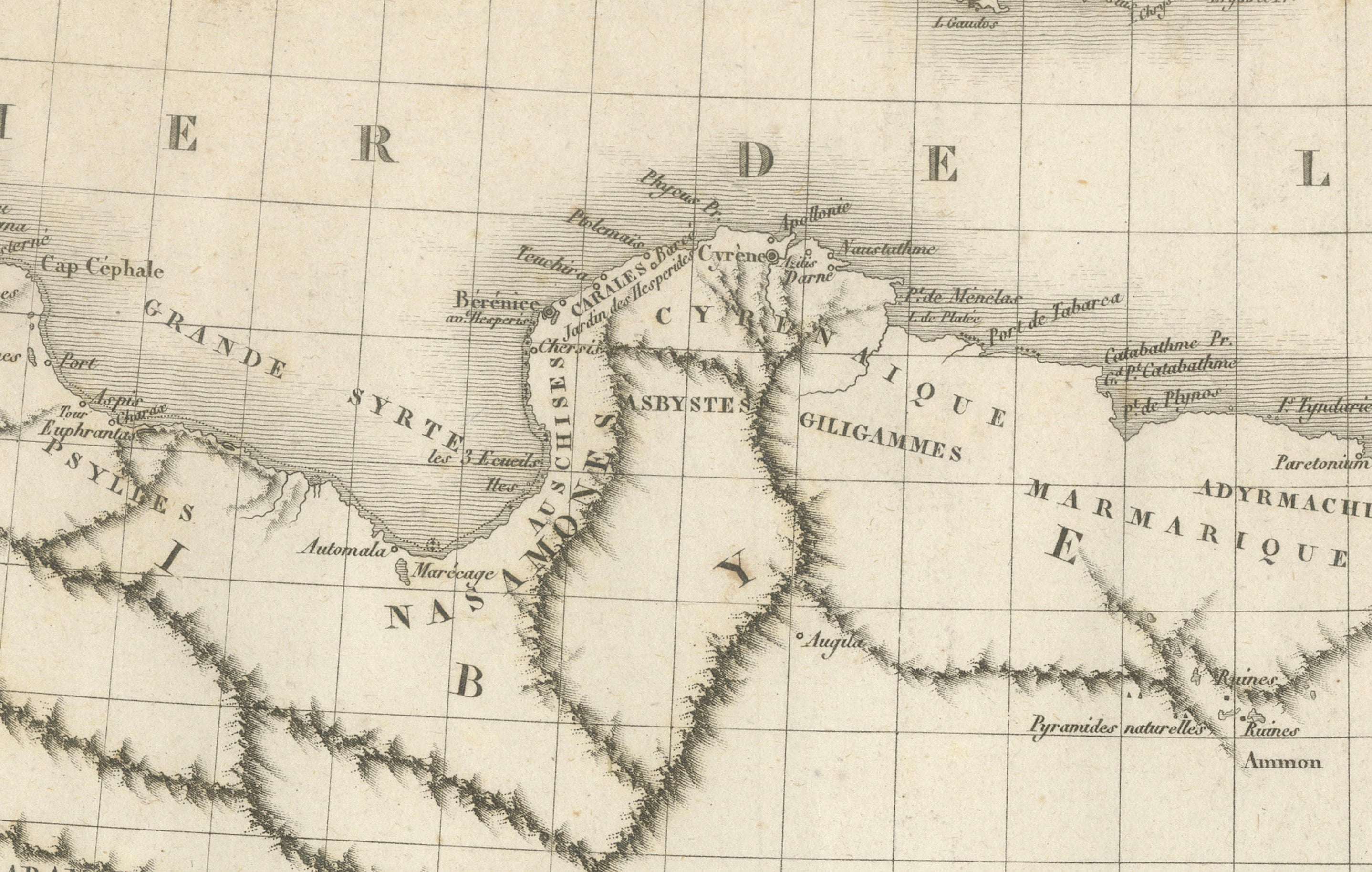 Antique Map of Ancient Egypt, Libya & Syria by Ambroise Tardieu, 1824