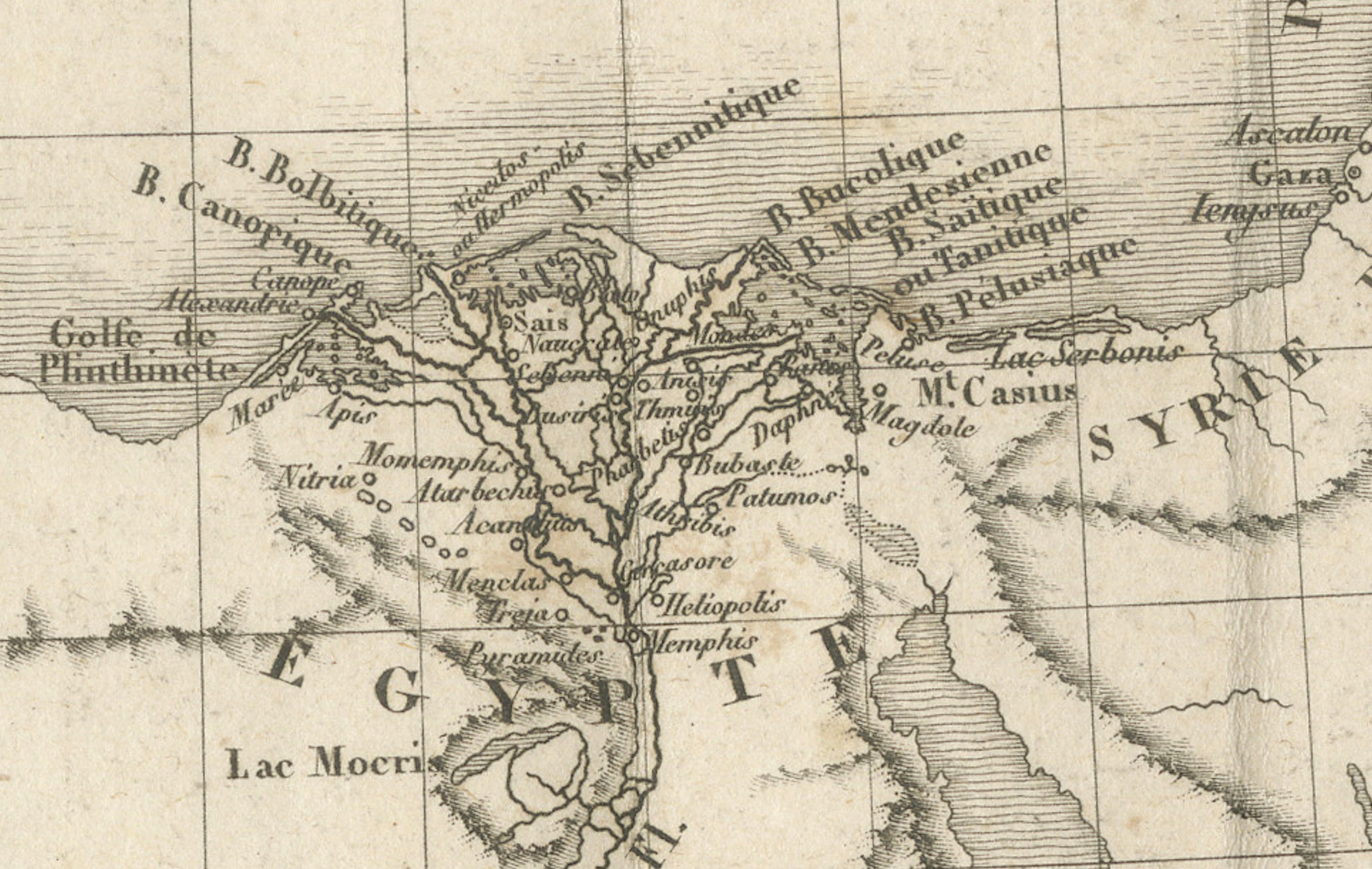 Antique Map of Ancient Egypt, Libya & Syria by Ambroise Tardieu, 1824
