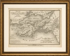 Original Antique Battle Map of Salamis - Ambroise Tardieu, 1821