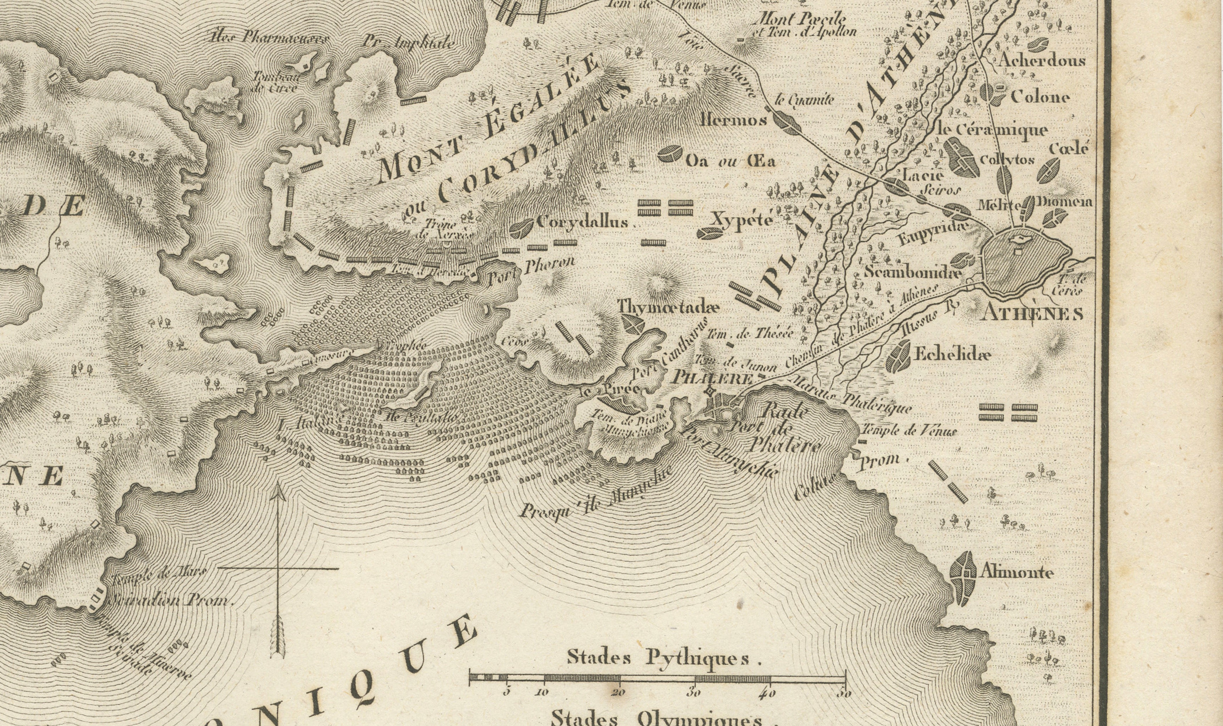 Original Antique Battle Map of Salamis - Ambroise Tardieu, 1821
