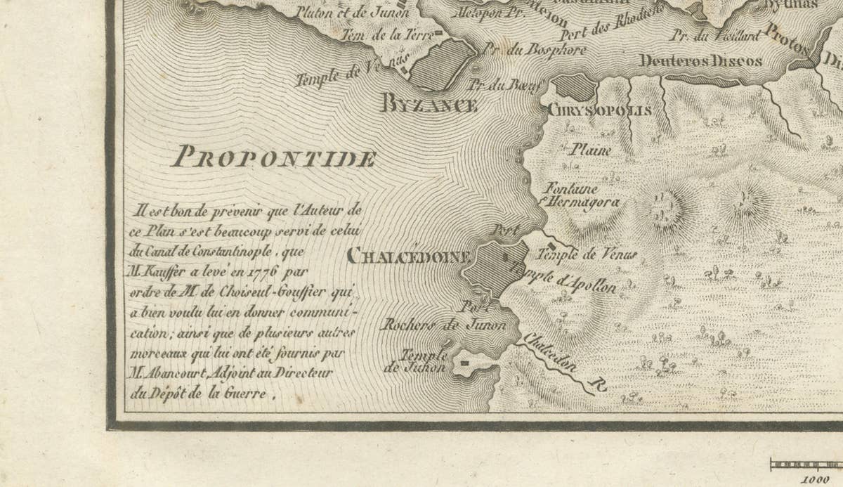Ancient Bosphorus and Byzantium Map by Ambroise Tardieu, 1825