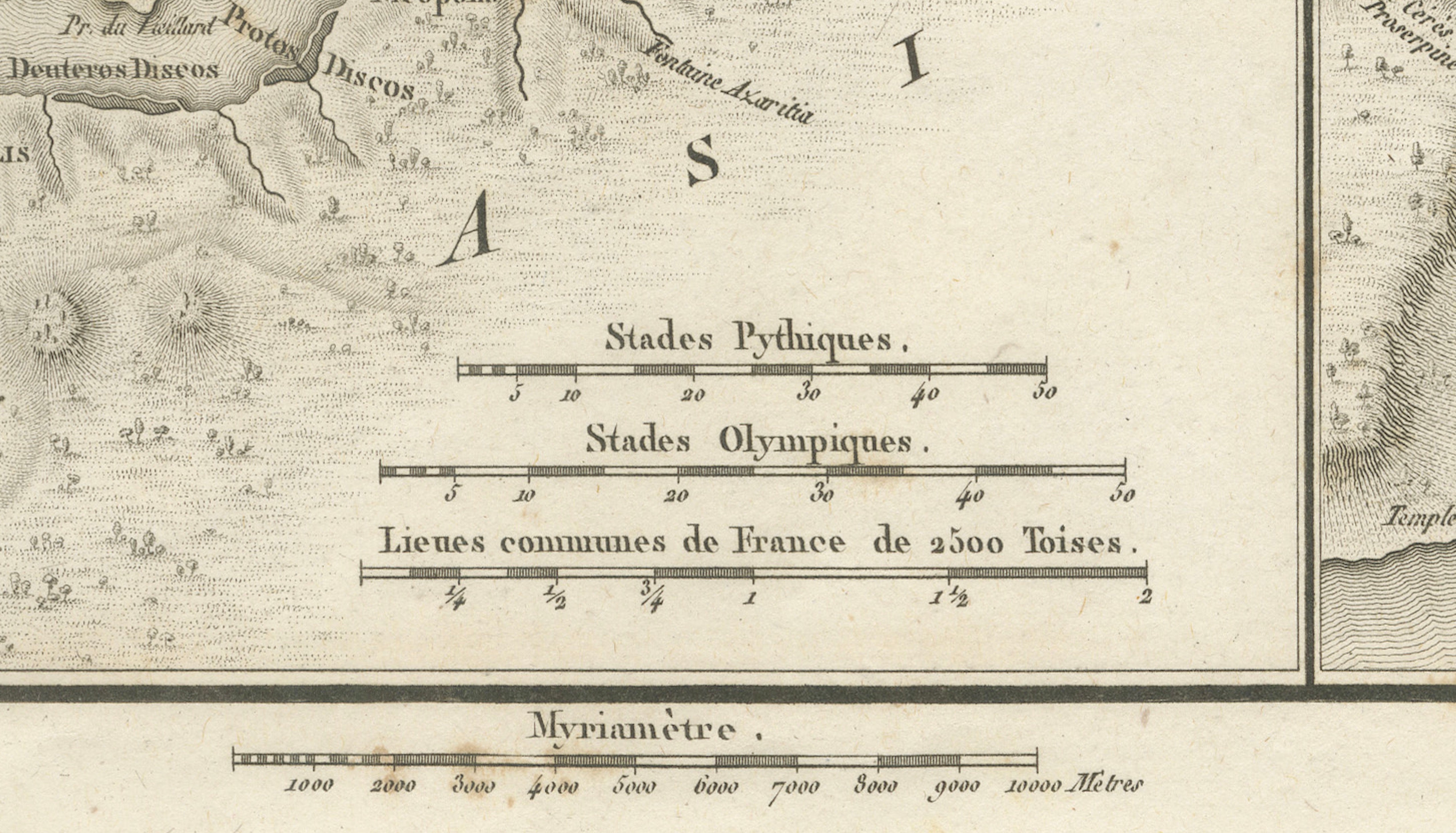 Ancient Bosphorus and Byzantium Map by Ambroise Tardieu, 1825