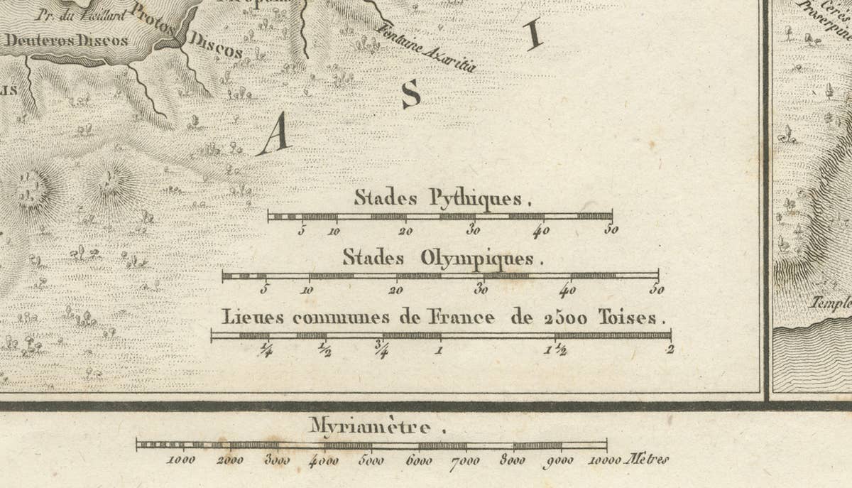 Ancient Bosphorus and Byzantium Map by Ambroise Tardieu, 1825