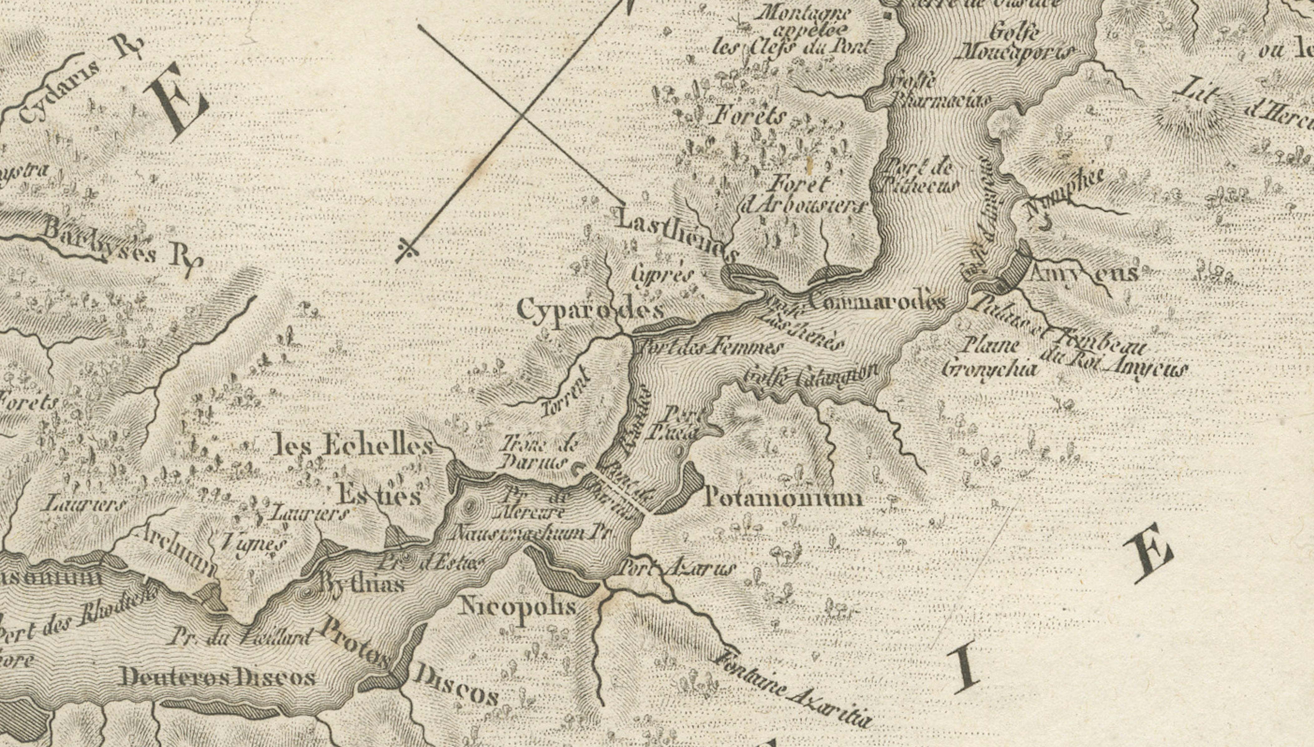 Ancient Bosphorus and Byzantium Map by Ambroise Tardieu, 1825