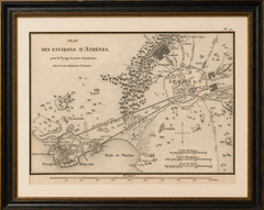 Ancient Athens and Piraeus Map by Ambroise Tardieu, 1825
