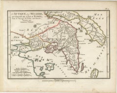 Ancient Attica, Megara and Euboea Map by Ambroise Tardieu, 1825