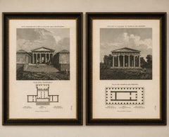 Set of Two Ancient Greek Architecture Prints, Athens, Tardieu, 1825