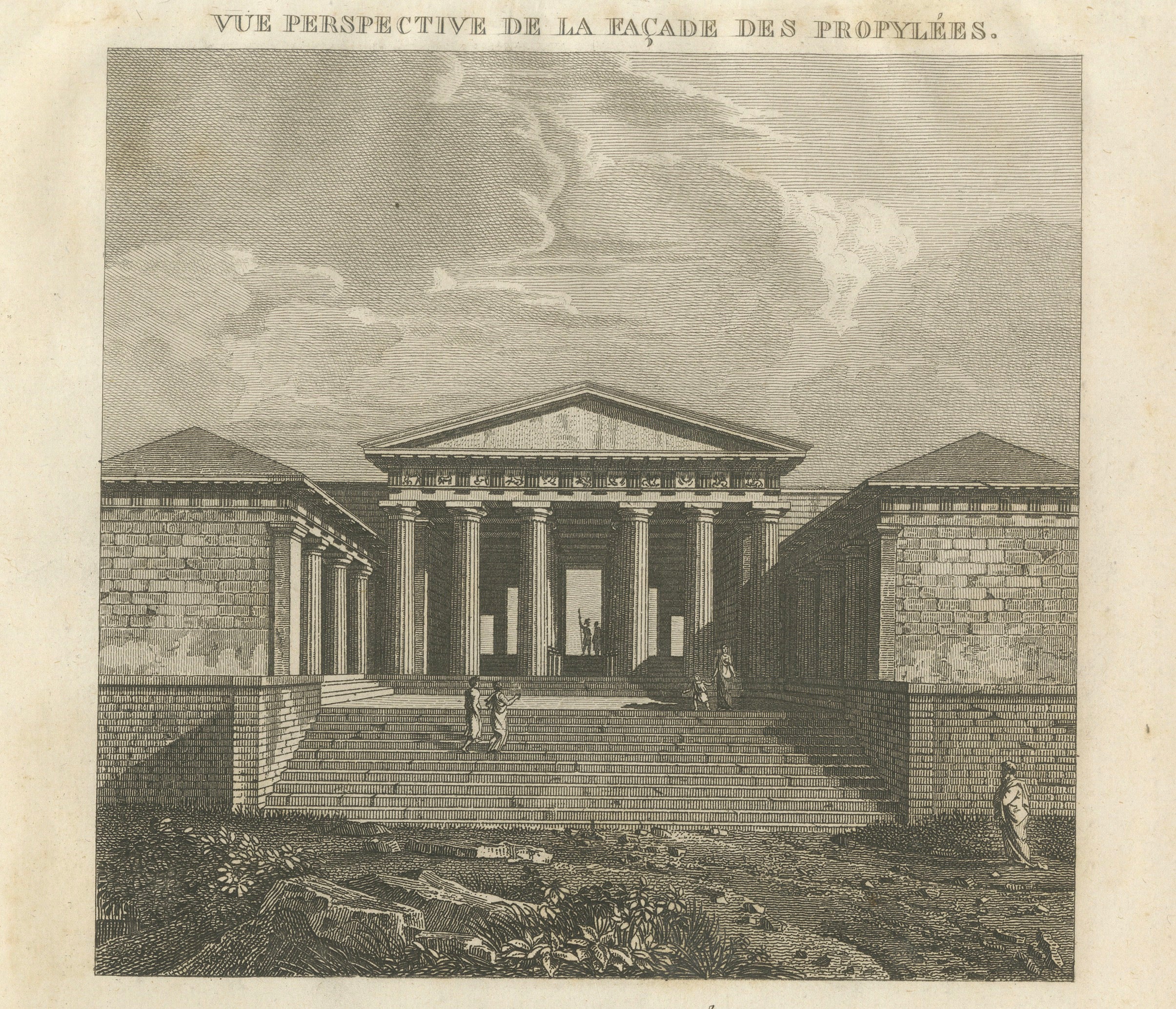 Set of Two Ancient Greek Architecture Prints, Athens, Tardieu, 1825
