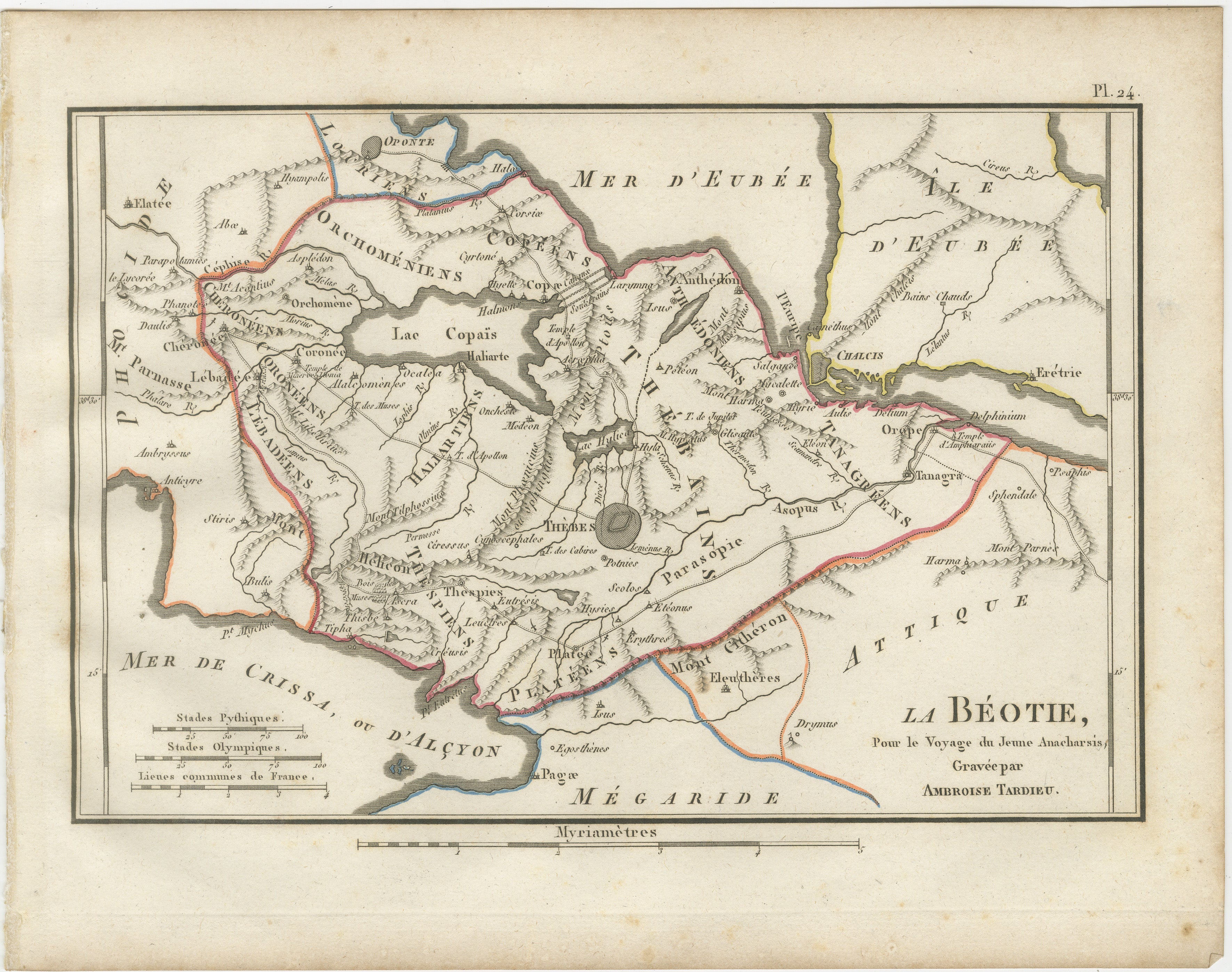Set of Four Ancient Greece Maps by Ambroise Tardieu, 1825