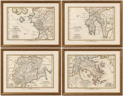 Set of Four Ancient Peloponnese and Greek Islands Maps, Tardieu, 1825
